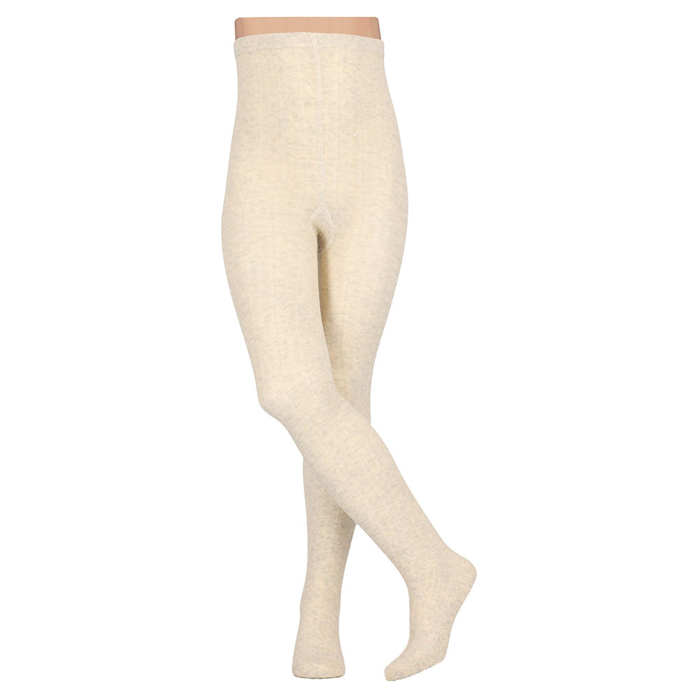 🧦 Apollo – Kinderkousenbroek Rib Off White (Bio Katoen) 🤍