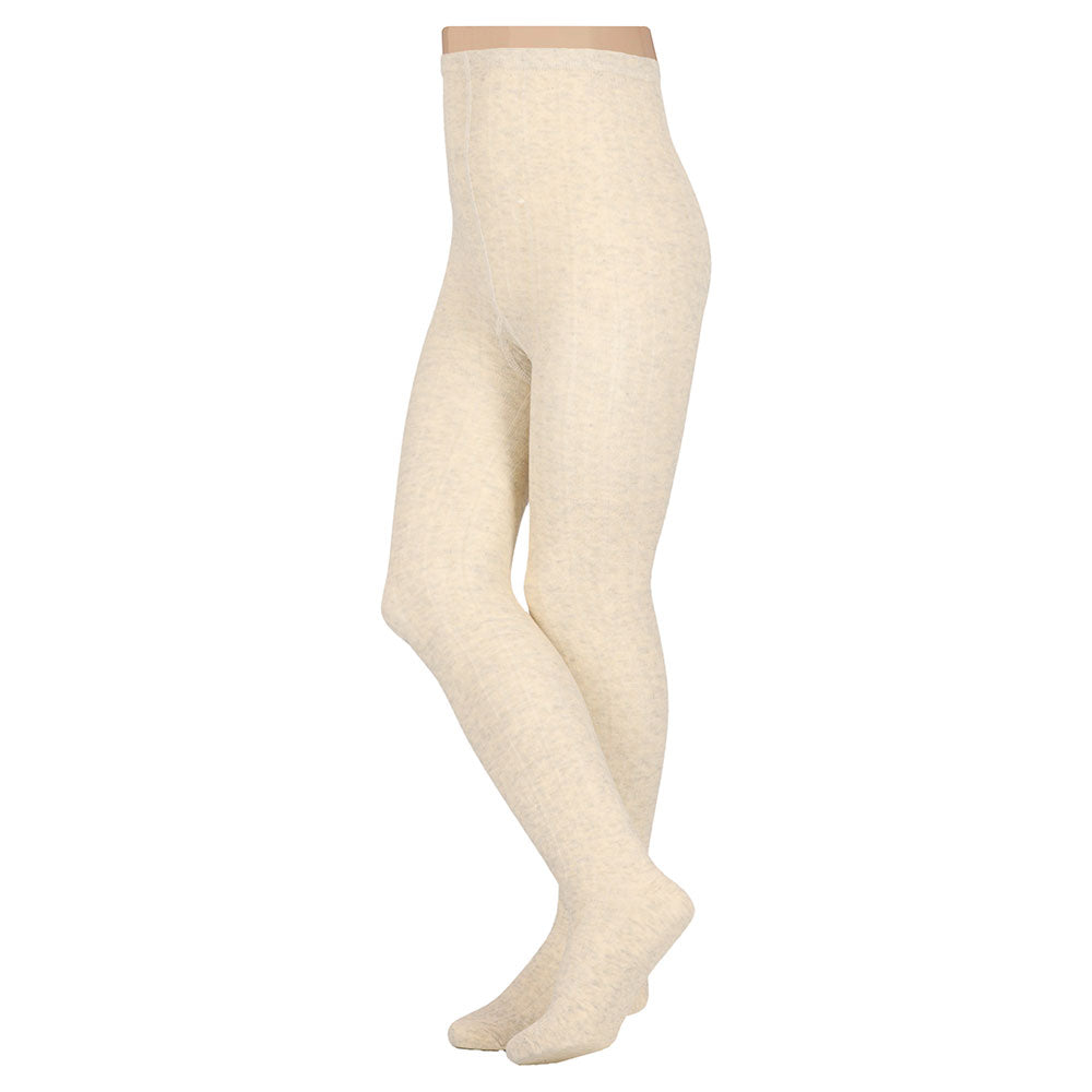 🧦 Apollo – Kinderkousenbroek Rib Off White (Bio Katoen) 🤍