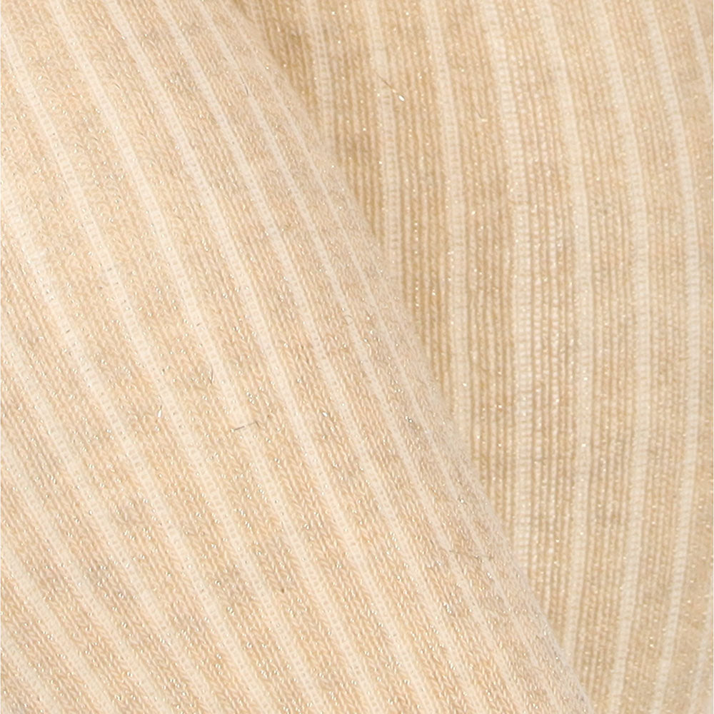✨ Apollo – Kinderkousenbroek Rib Beige Glitter (Bio Katoen) 🌟