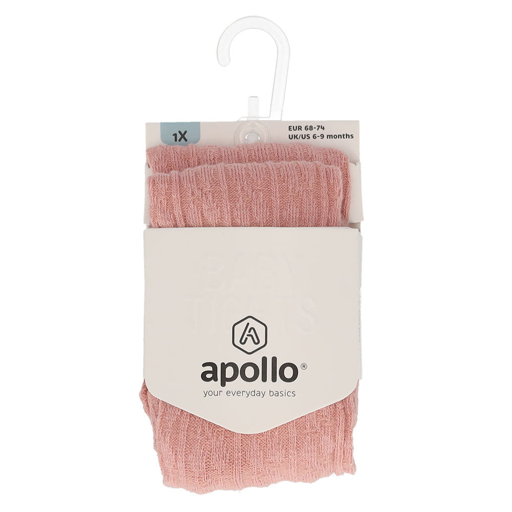 🌸 Apollo – Babykousenbroek Rib Oudroze (Bio Katoen) 💗