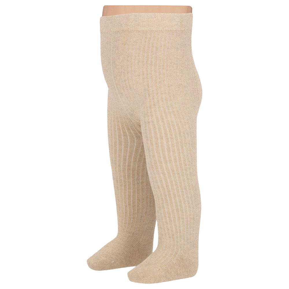 ✨ Apollo – Babykousenbroek Rib Beige Glitter (Bio Katoen) 🌟