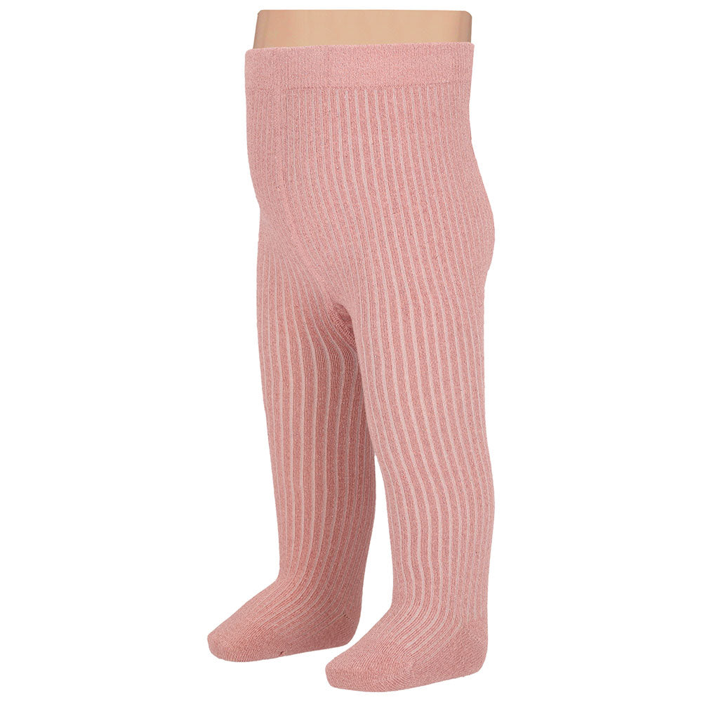 🌸 Apollo – Babykousenbroek Rib Oudroze Glitter (Bio Katoen) ✨