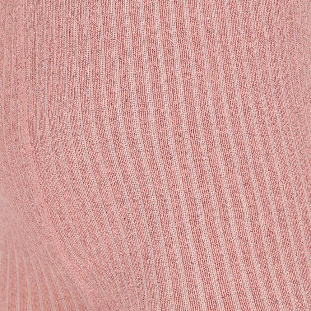 🌸 Apollo – Babykousenbroek Rib Oudroze Glitter (Bio Katoen) ✨