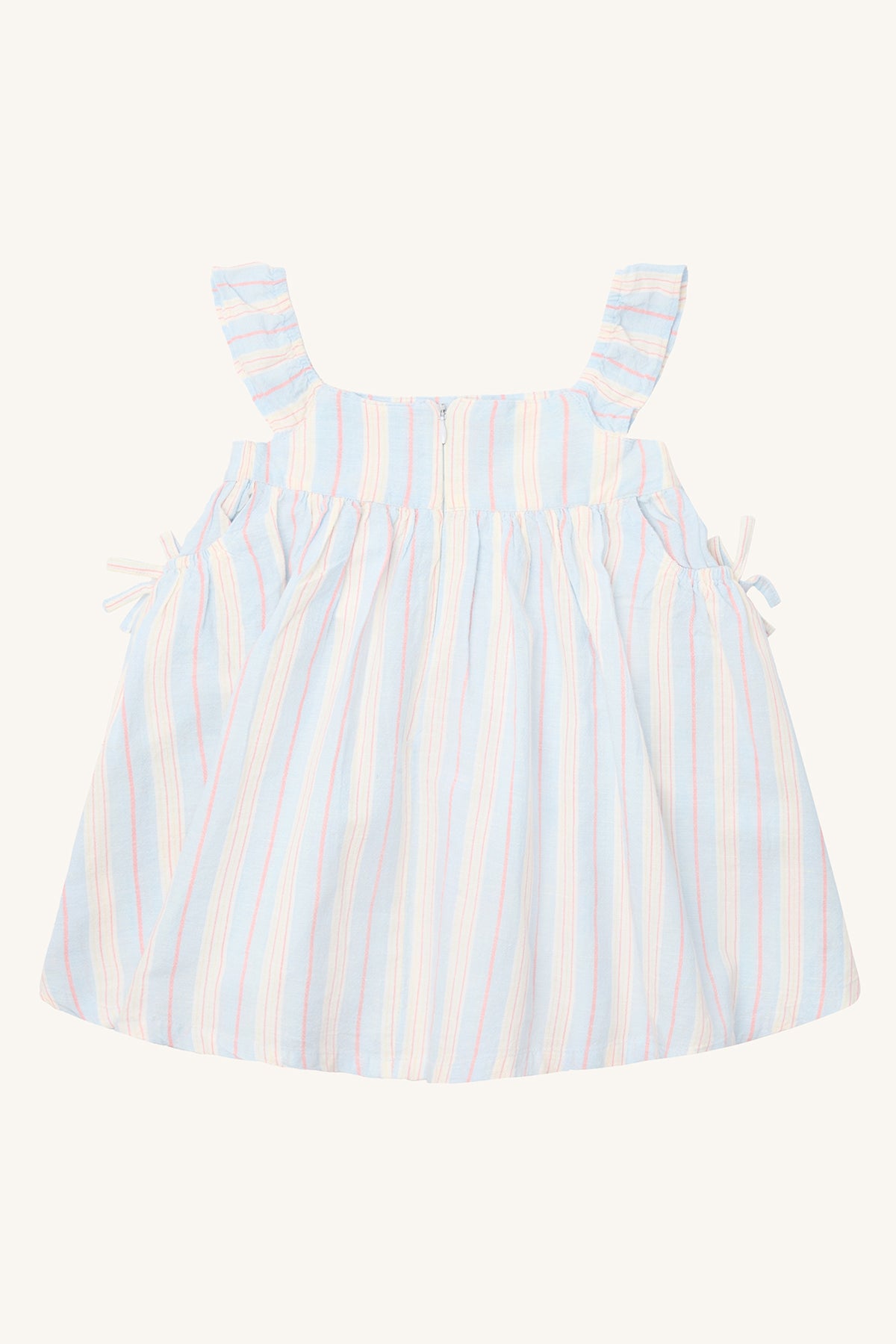 🌸 Hust & Claire Zomerse Jurk - Blauw/Wit Gestreept