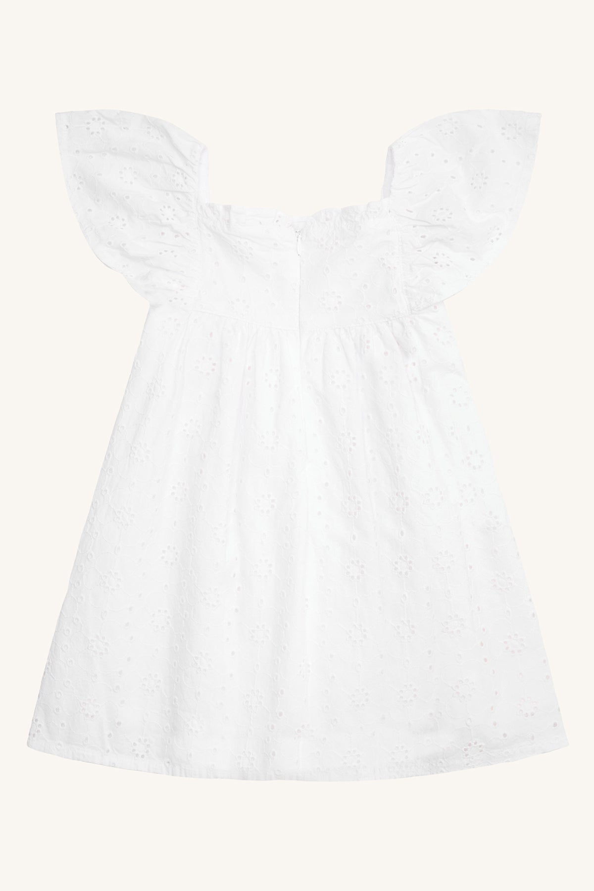🍦 Pure Summer Charm: Wit Broderie Jurkje 🌸