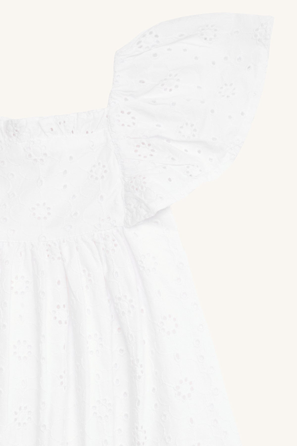 🍦 Pure Summer Charm: Wit Broderie Jurkje 🌸