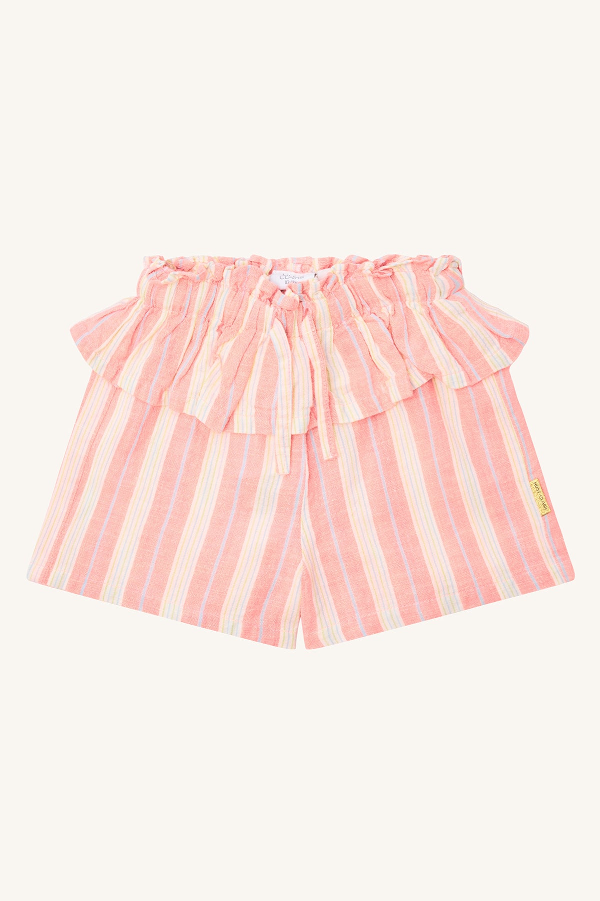 🍓 Sweet Sunshine: Gestreepte Ruffle Short 🌈