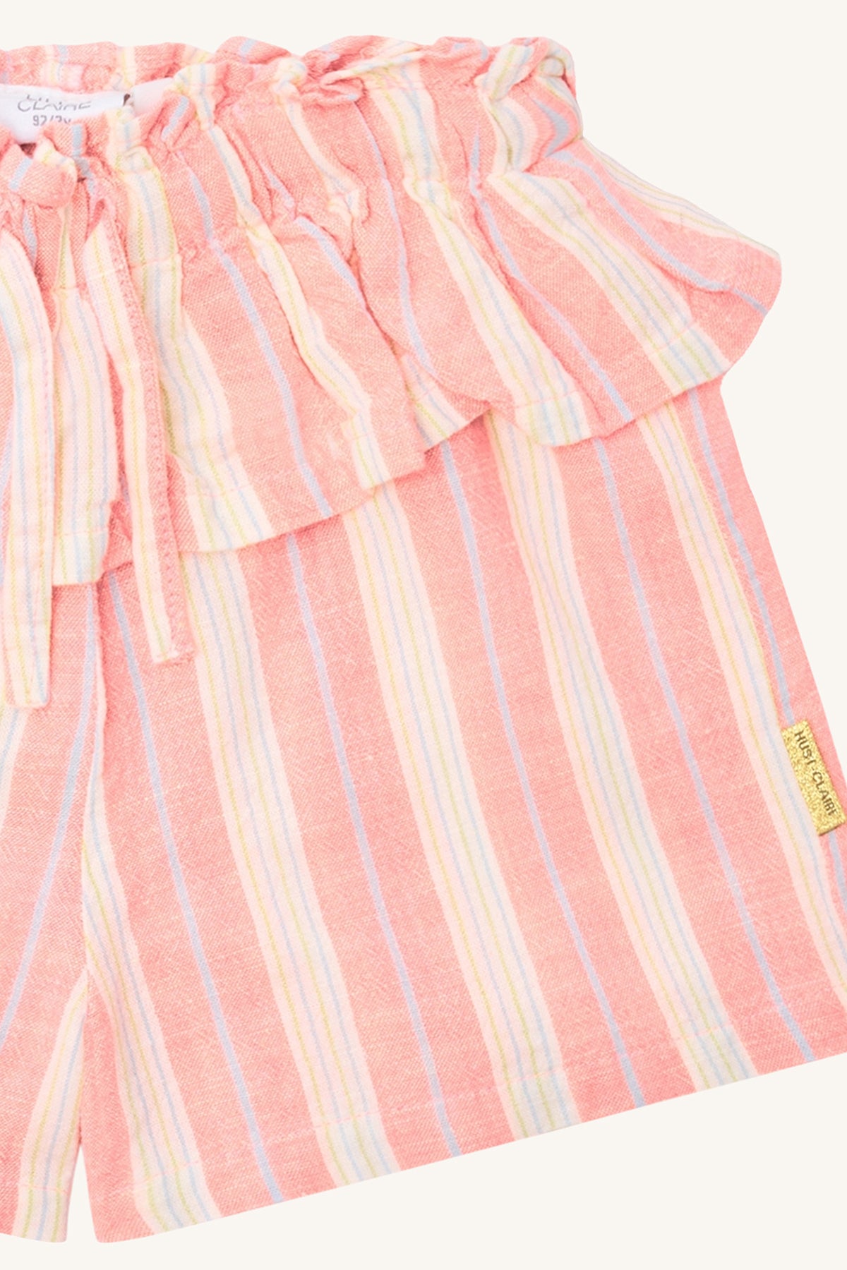 🍓 Sweet Sunshine: Gestreepte Ruffle Short 🌈