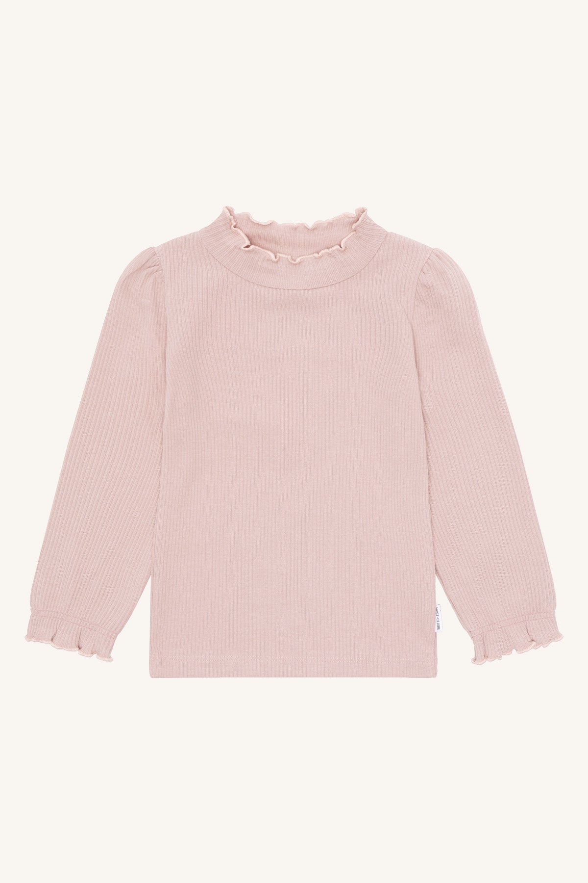 🌸 Hust & Claire Meisjes Longsleeve Hushed Pink – Sweet Ruffles