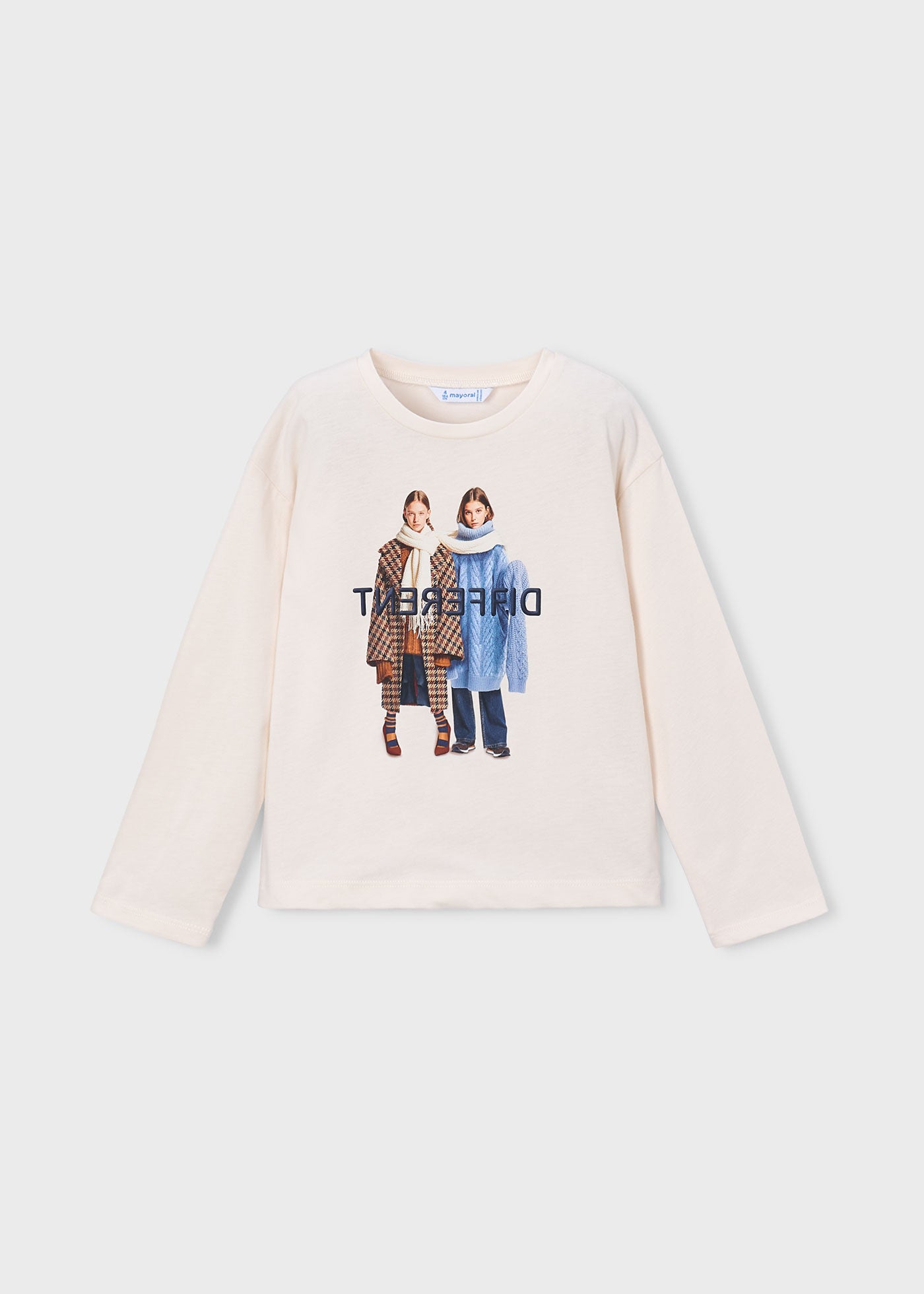 ✨ Mayoral longsleeve "Different" – Crème