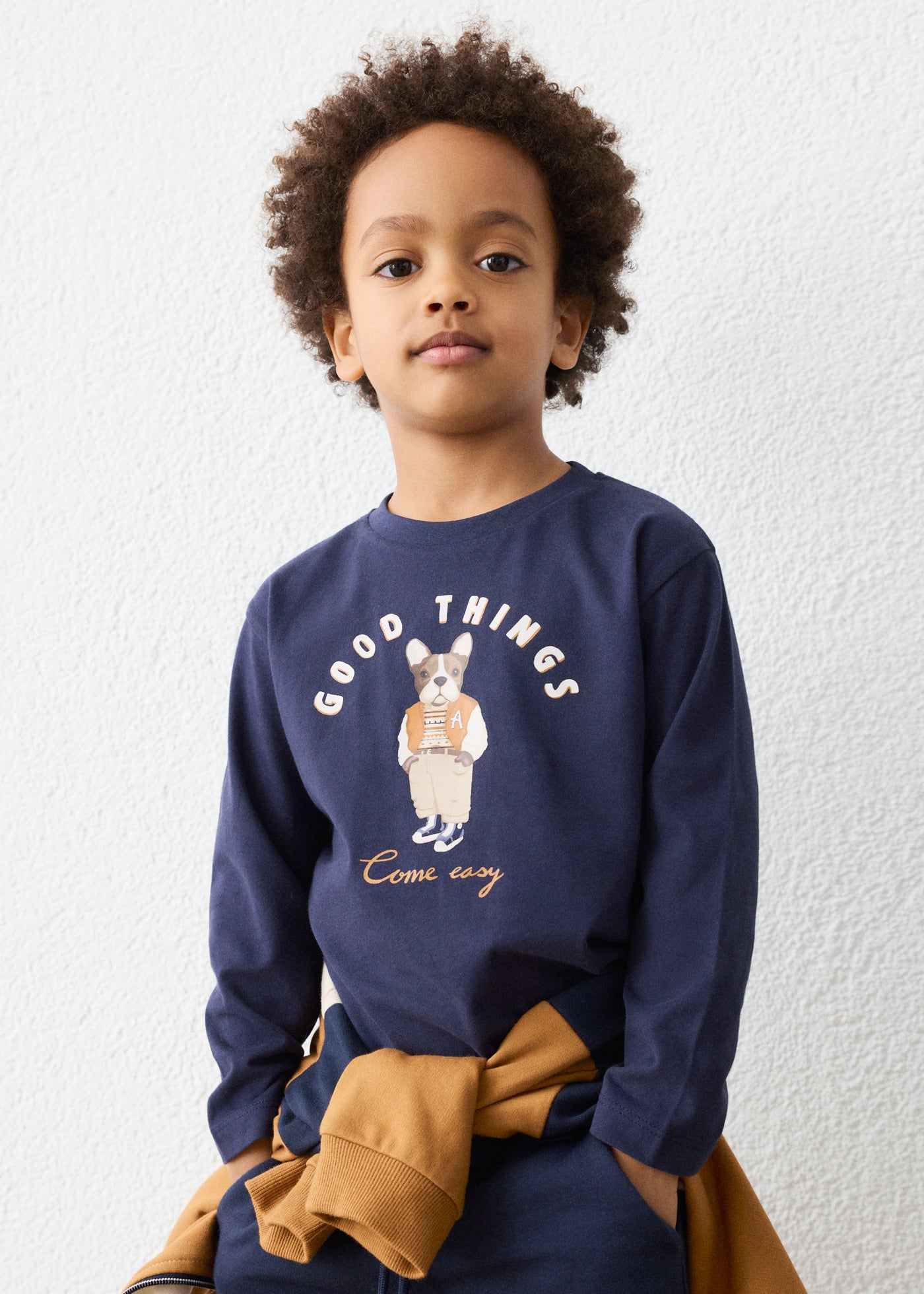 🐶 Mayoral longsleeve "Good Things" – Donkerblauw