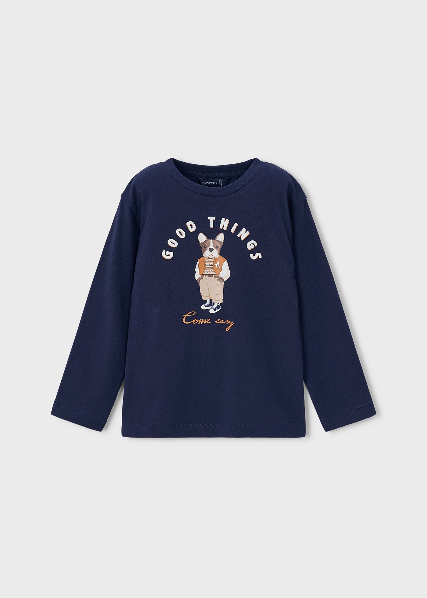 🐶 Mayoral longsleeve "Good Things" – Donkerblauw