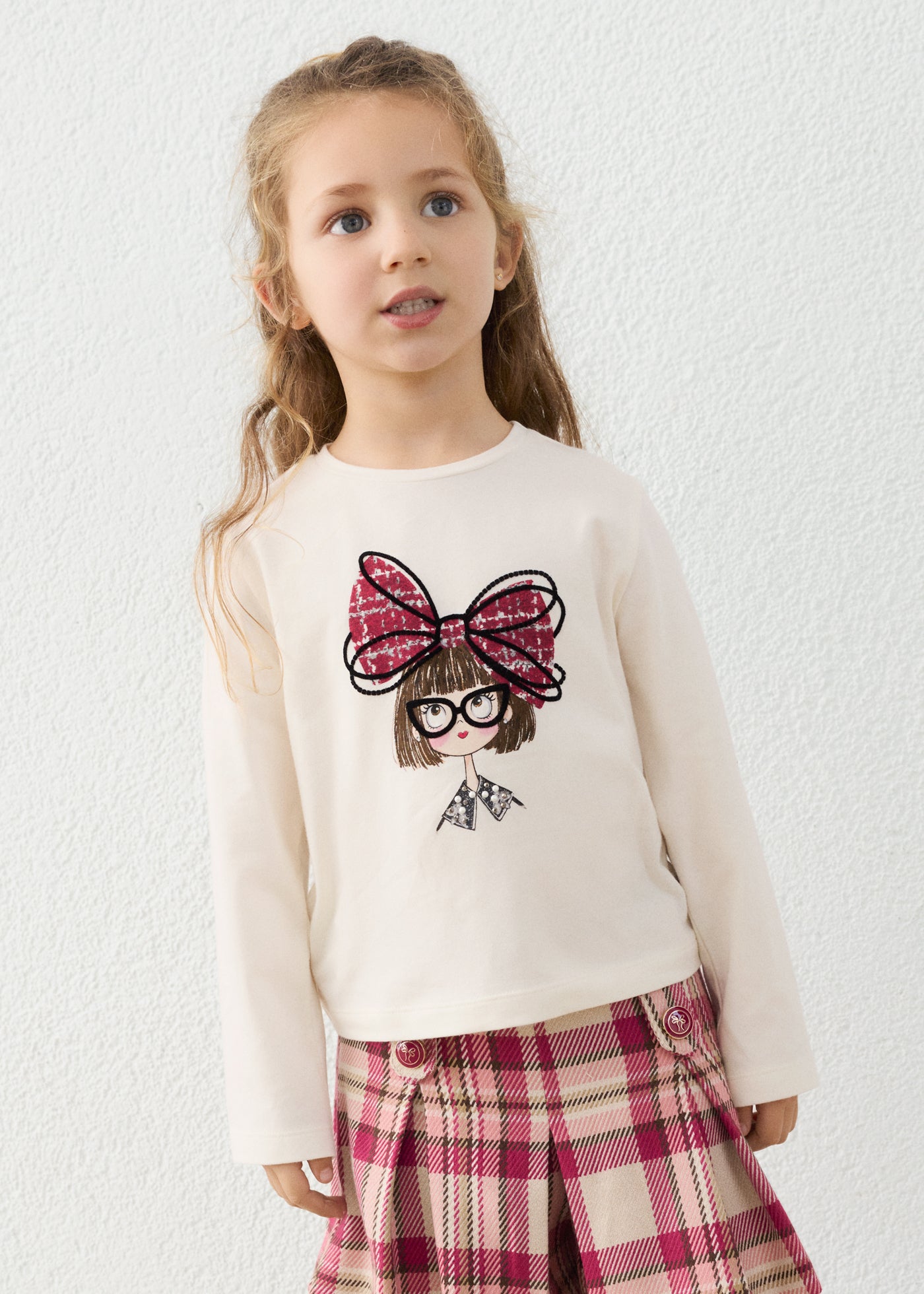 🎀 Mayoral longsleeve "Pretty Bow" – Crème