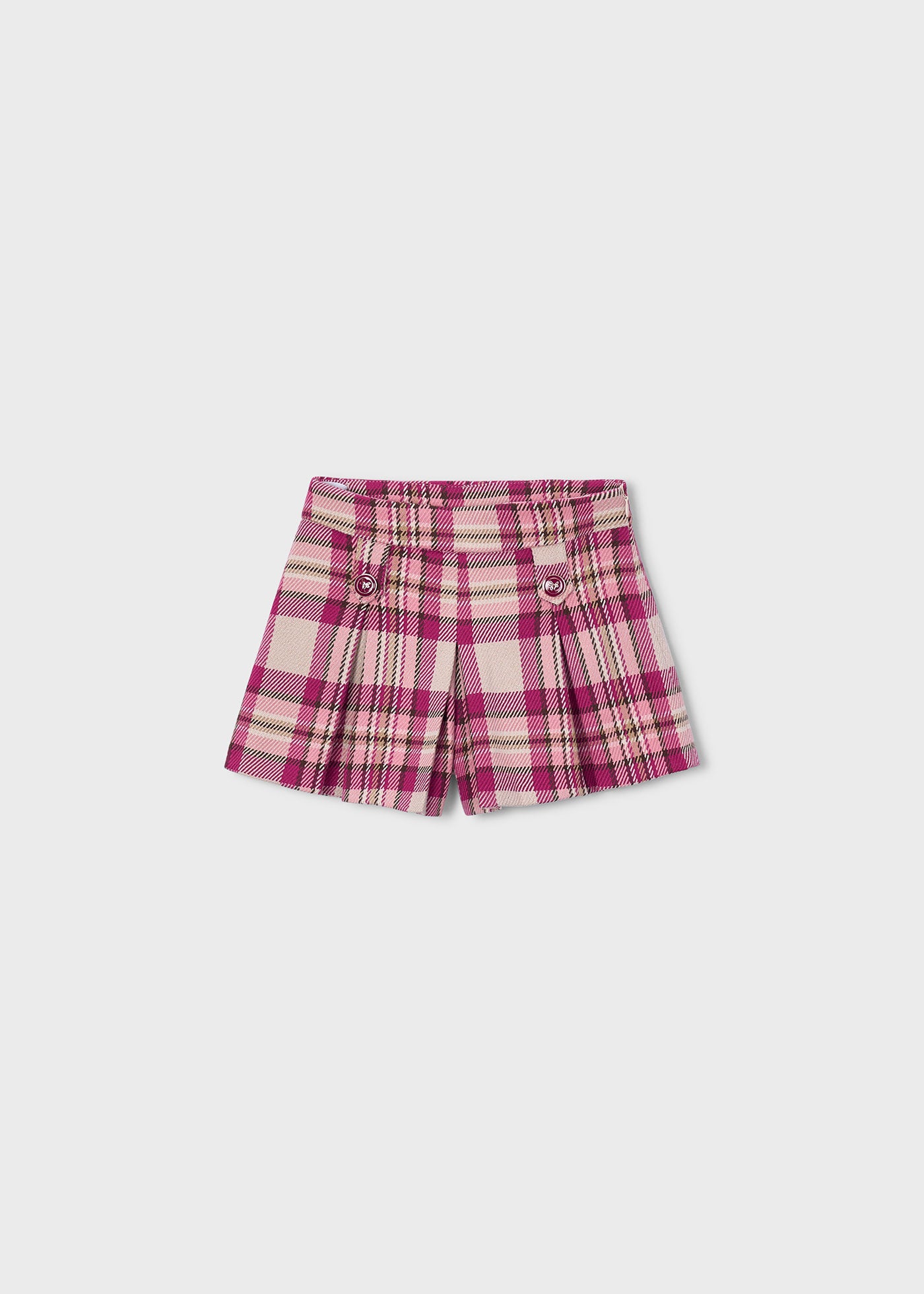💖 Mayoral geruite skort "Berry Chic" – Roze