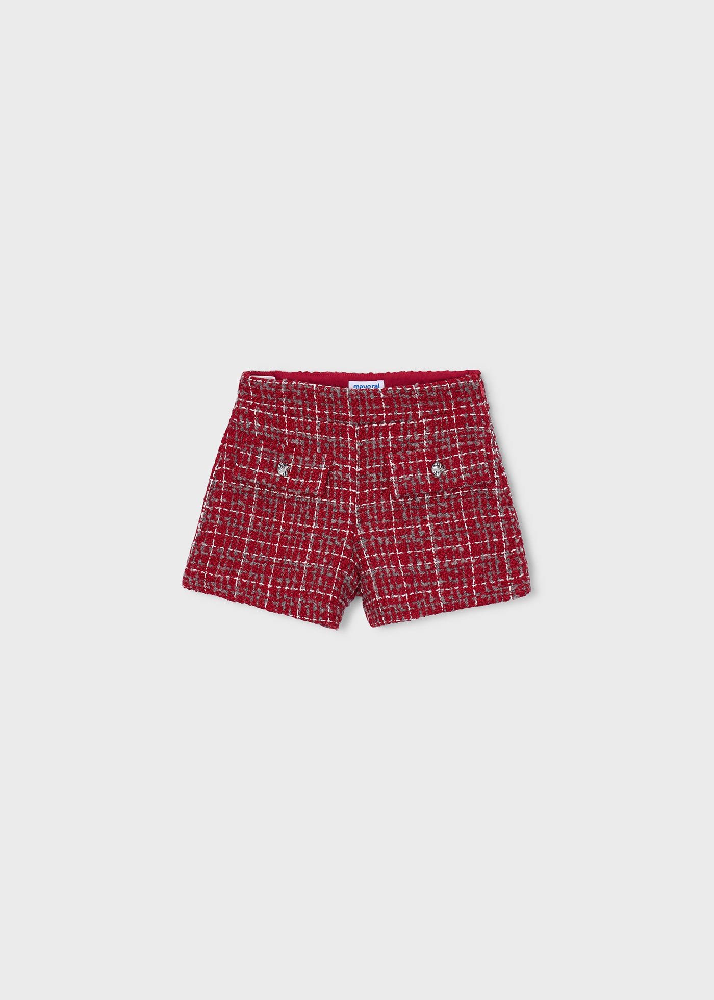 ❤️ Mayoral bouclé short "Ruby Chic" – Rood
