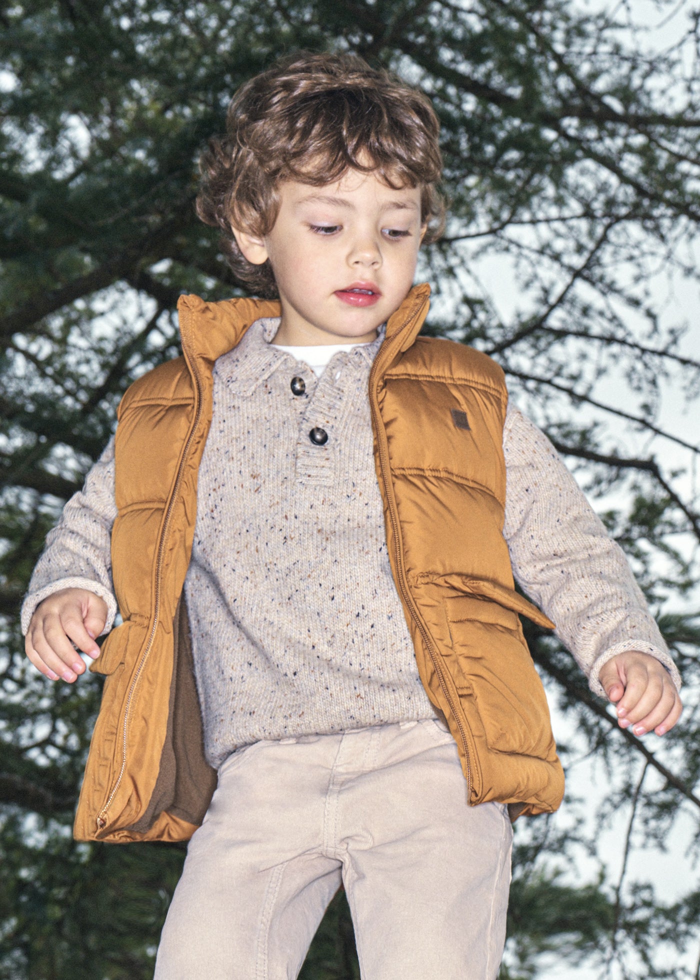 🧡 Mayoral gewatteerde bodywarmer – Cognac