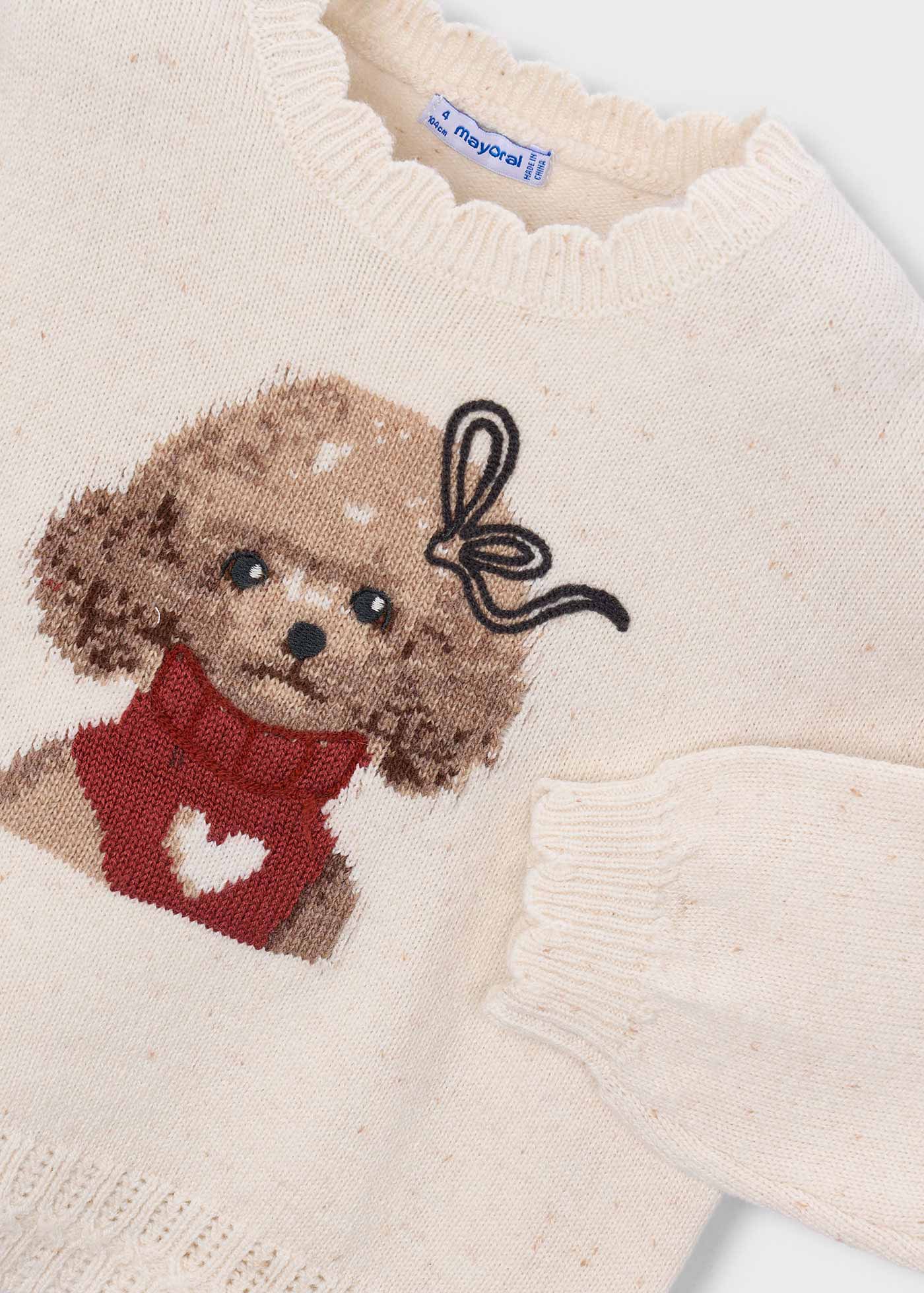 🧸 Mayoral gebreide trui met schattige puppy