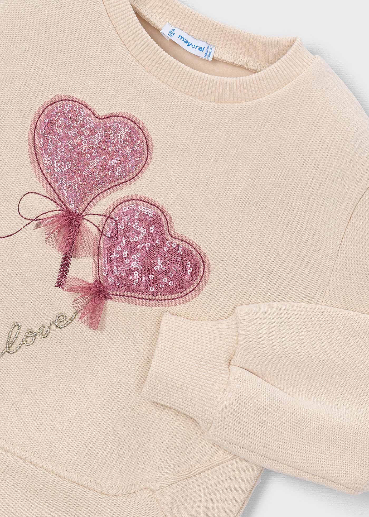 💕 Mayoral sweater met hartjesballonnen – Zacht crème
