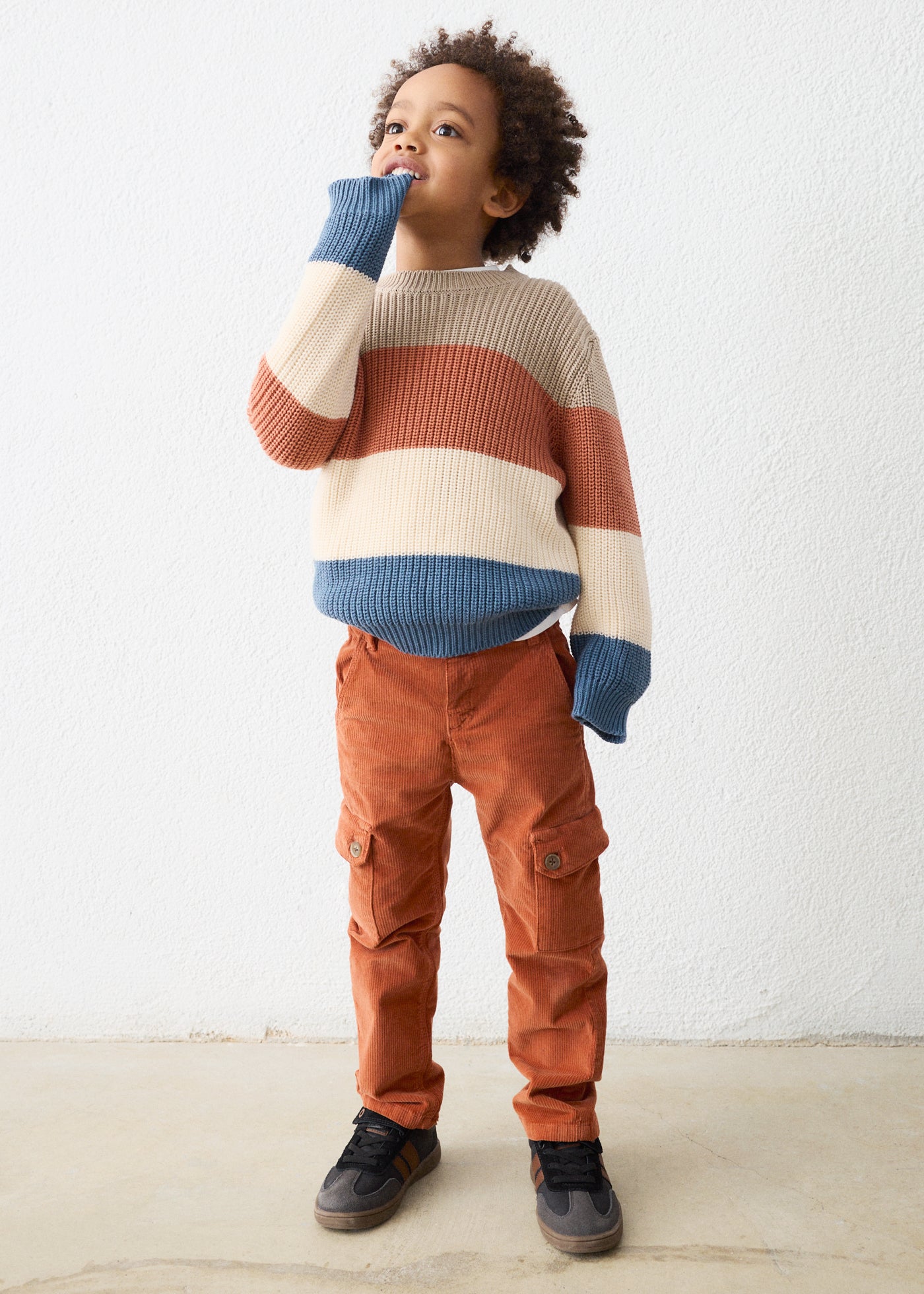 🧡 Mayoral ribfluwelen cargobroek – Roestbruin