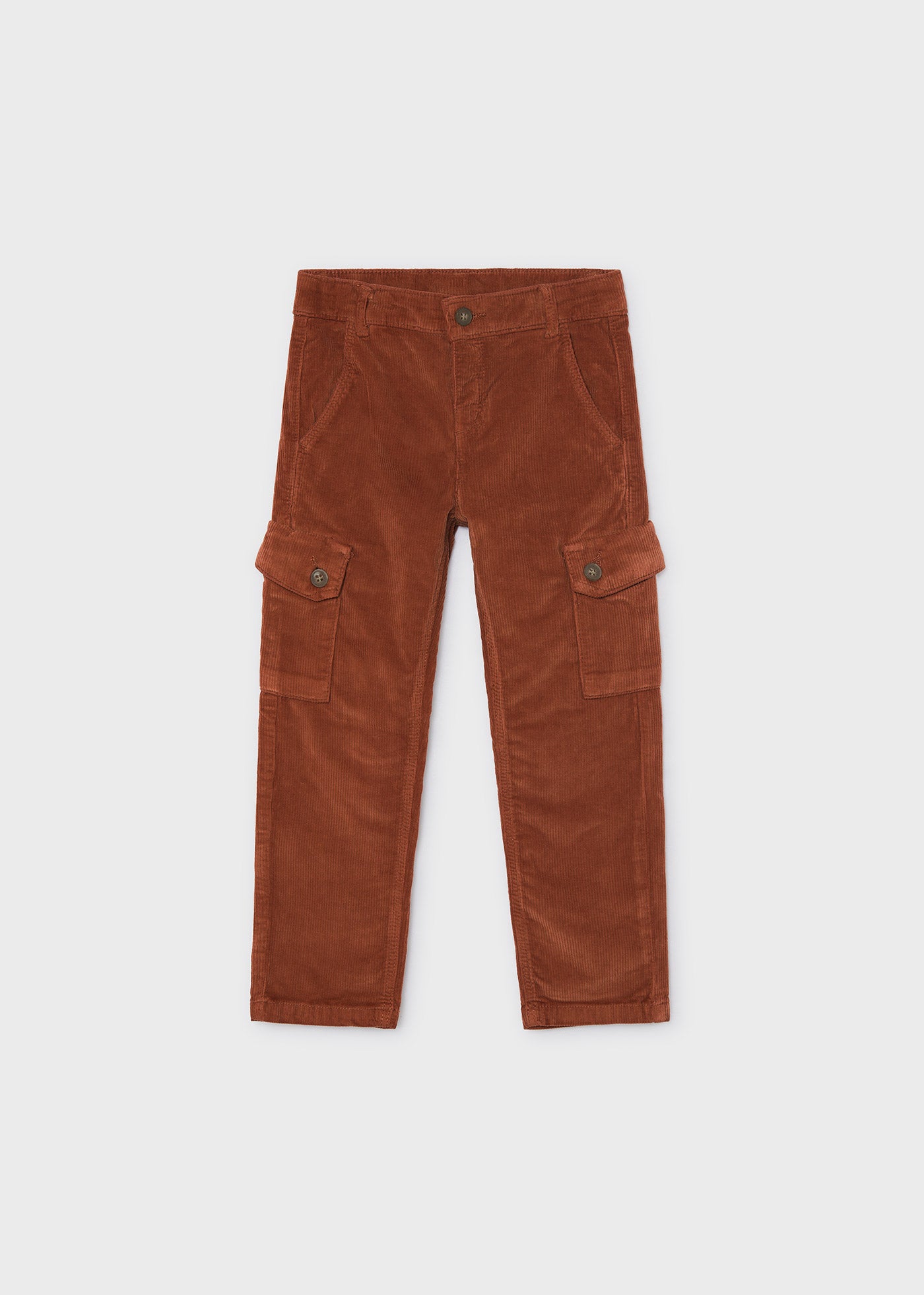 🧡 Mayoral ribfluwelen cargobroek – Roestbruin