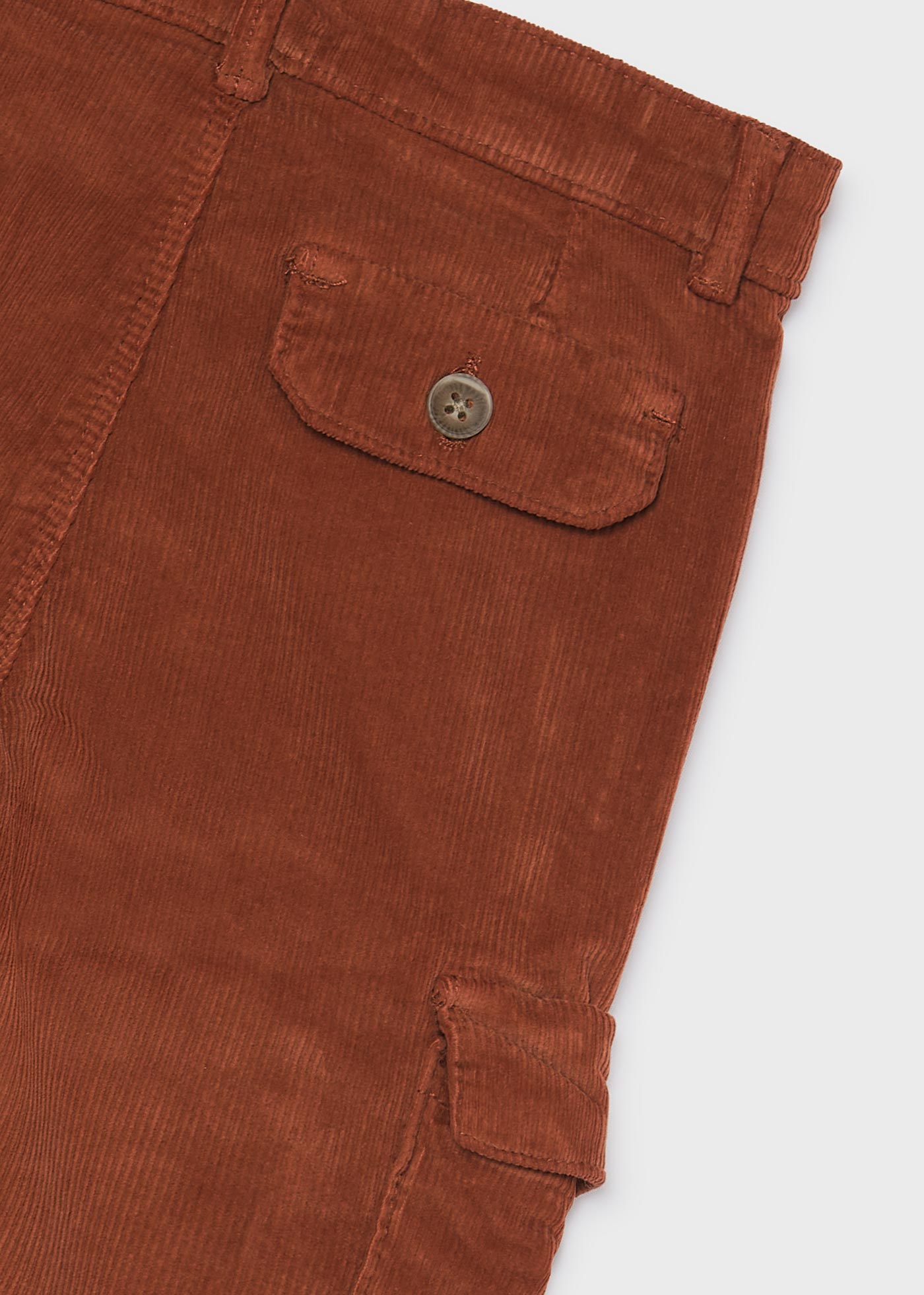 🧡 Mayoral ribfluwelen cargobroek – Roestbruin