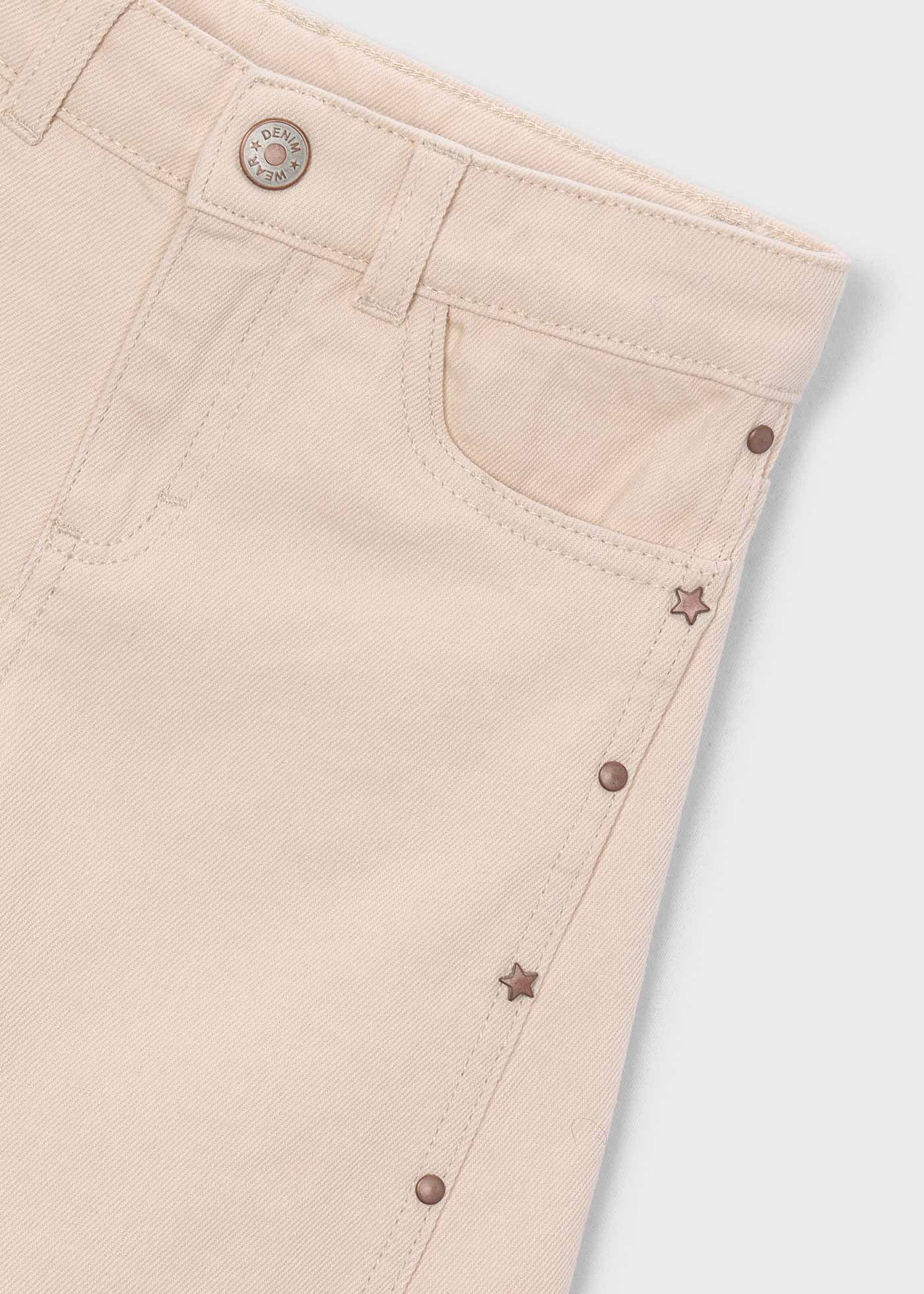 ✨ Mayoral sterrenjeans – Zachte beige denim met sprankelende sterretjes