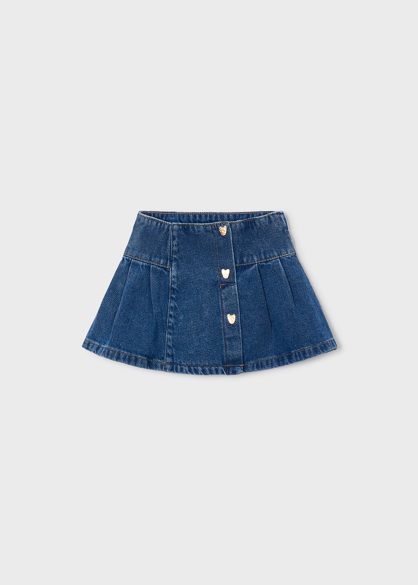 💙 Mayoral jeansrokje met hartjesknopen – Tijdloze denimfavoriet