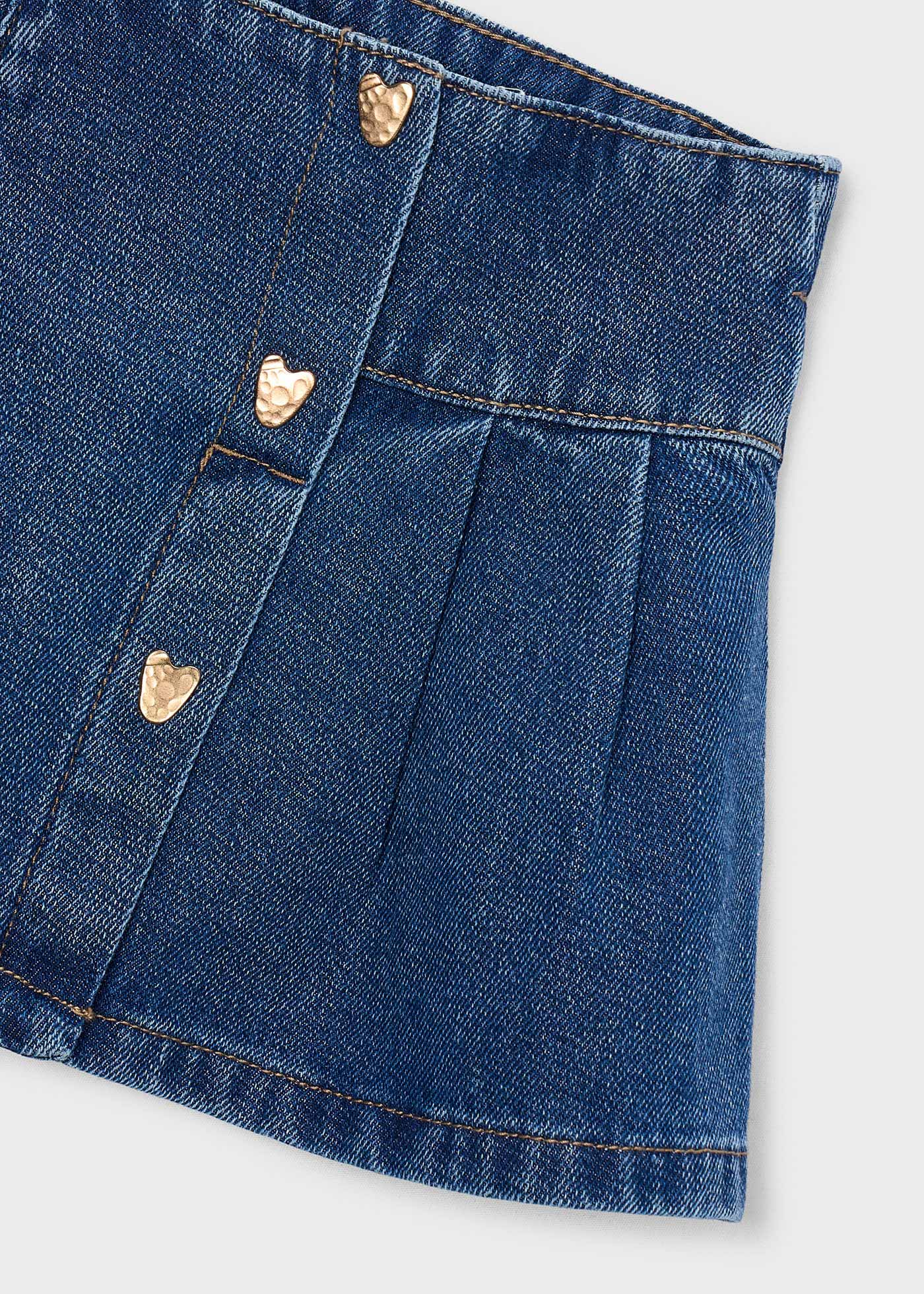 💙 Mayoral jeansrokje met hartjesknopen – Tijdloze denimfavoriet