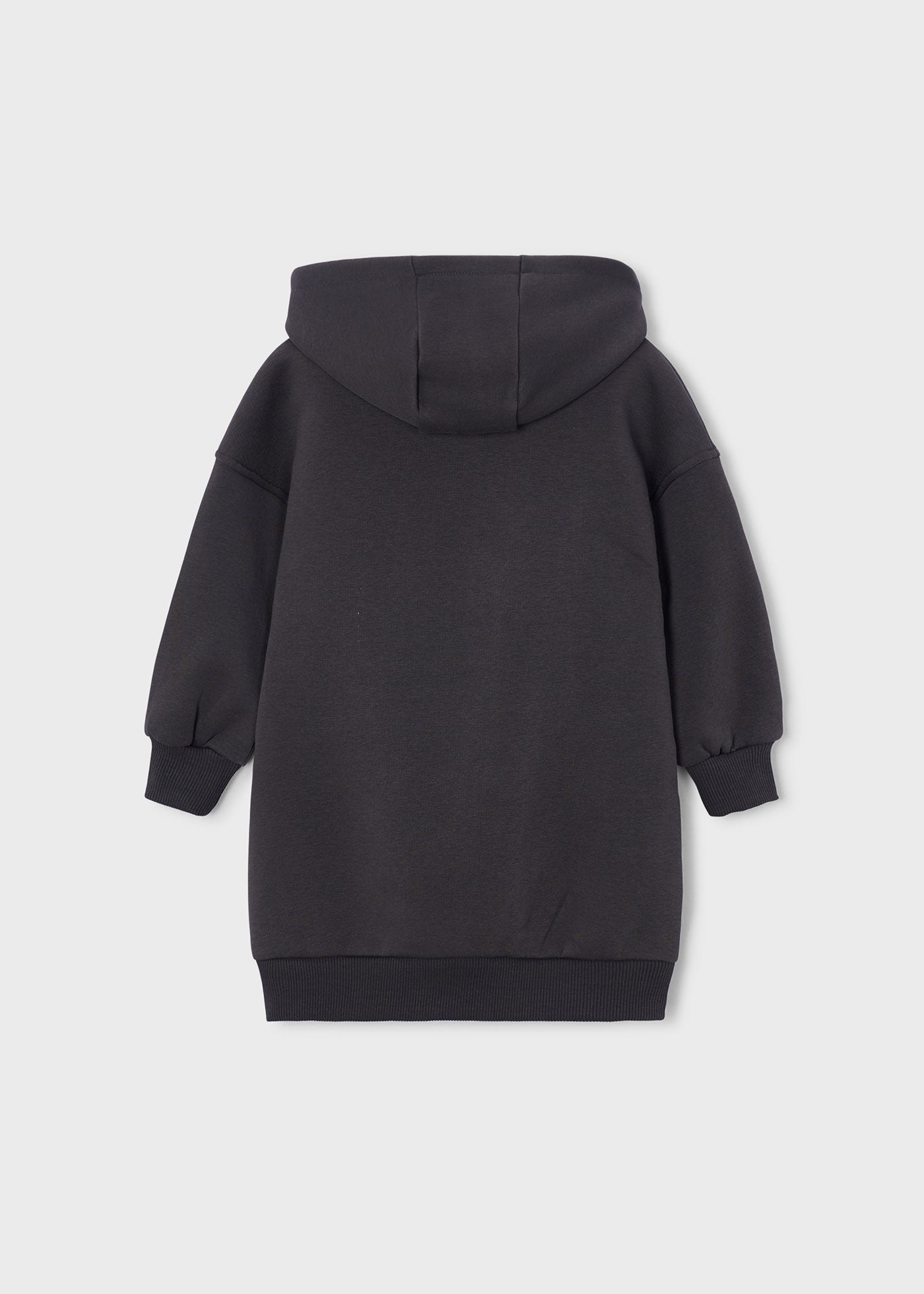 🐶 Mayoral sweaterjurk "Pawsitive" met capuchon – Donkergrijs