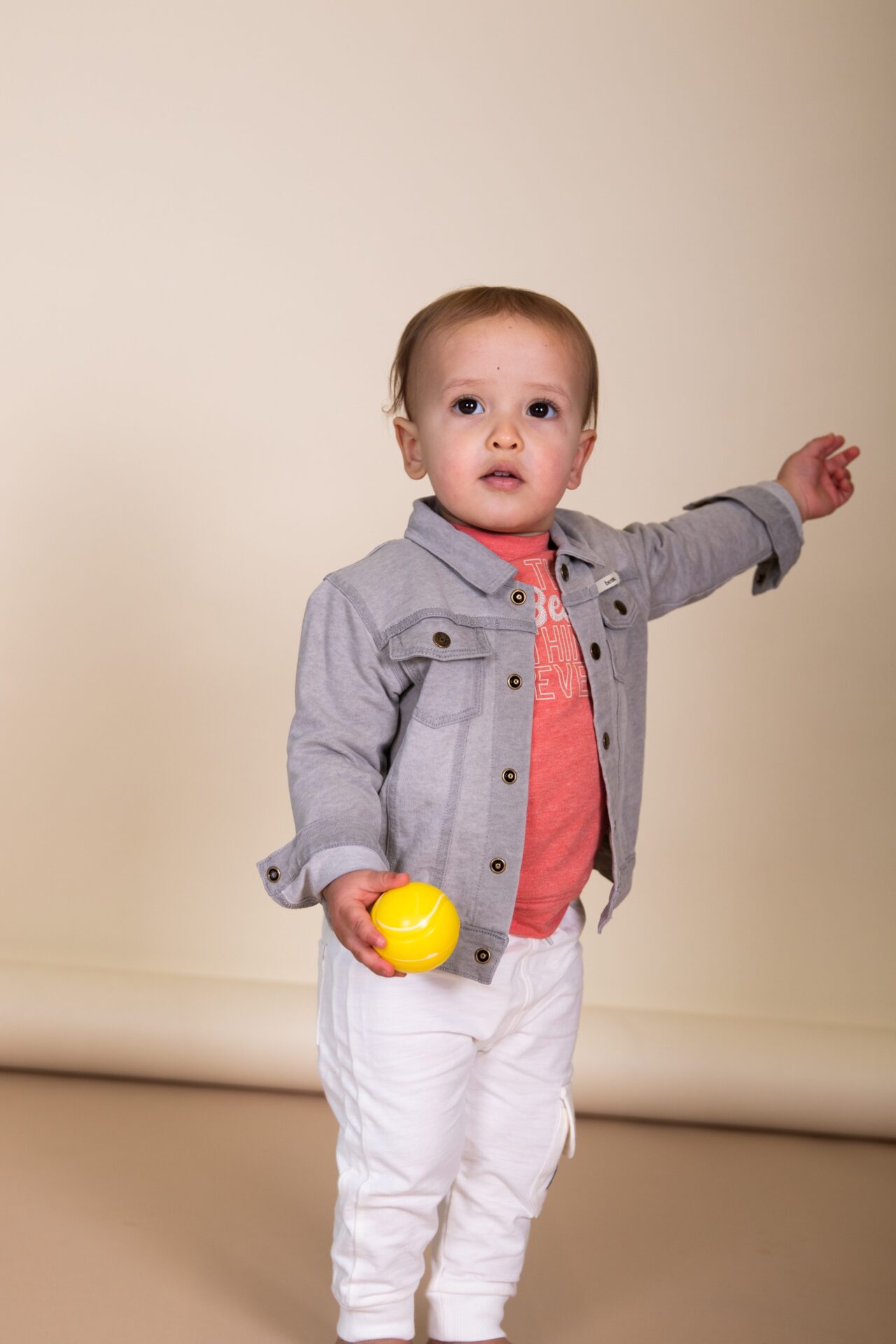 Grijze stonewashed vest