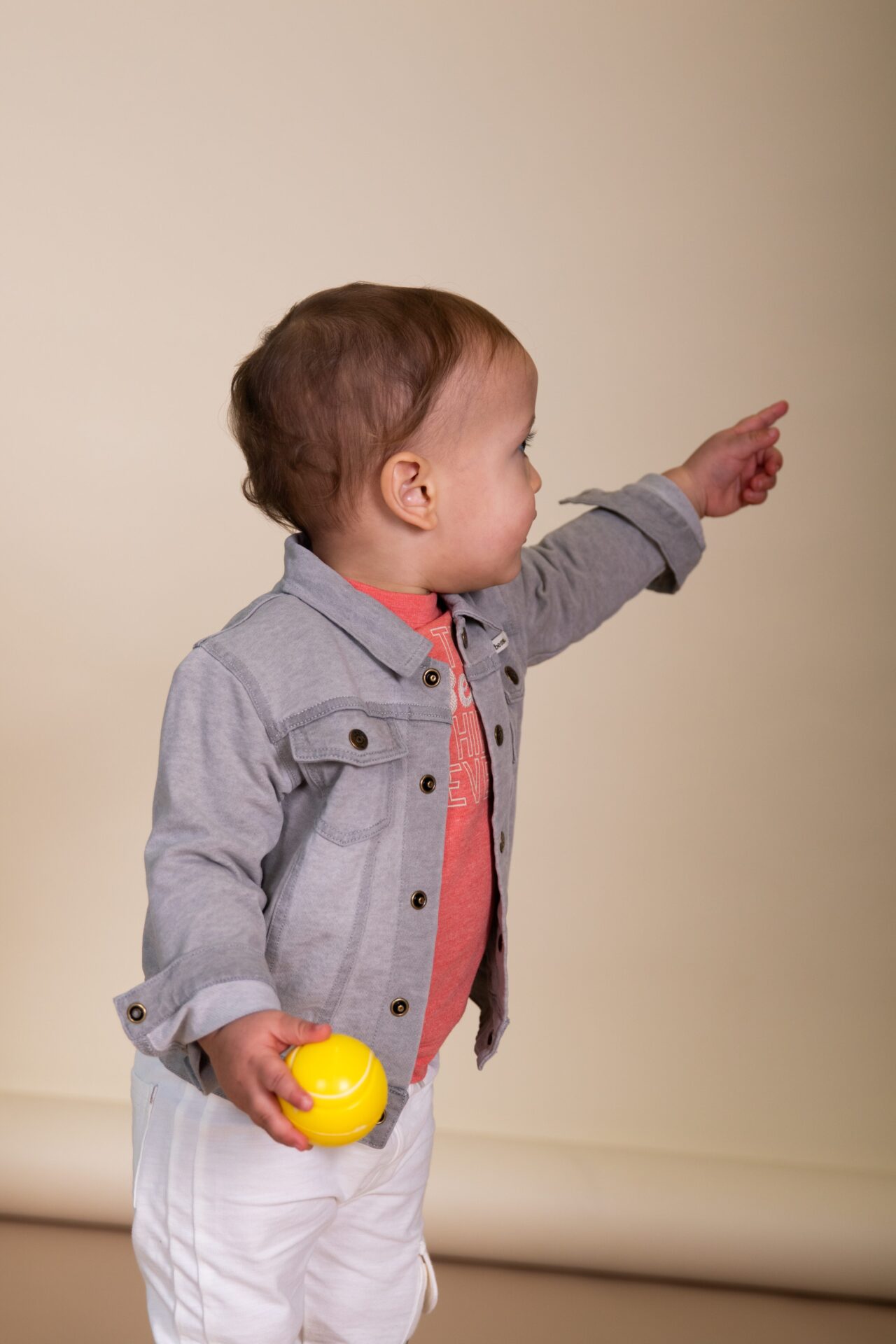 Grijze stonewashed vest