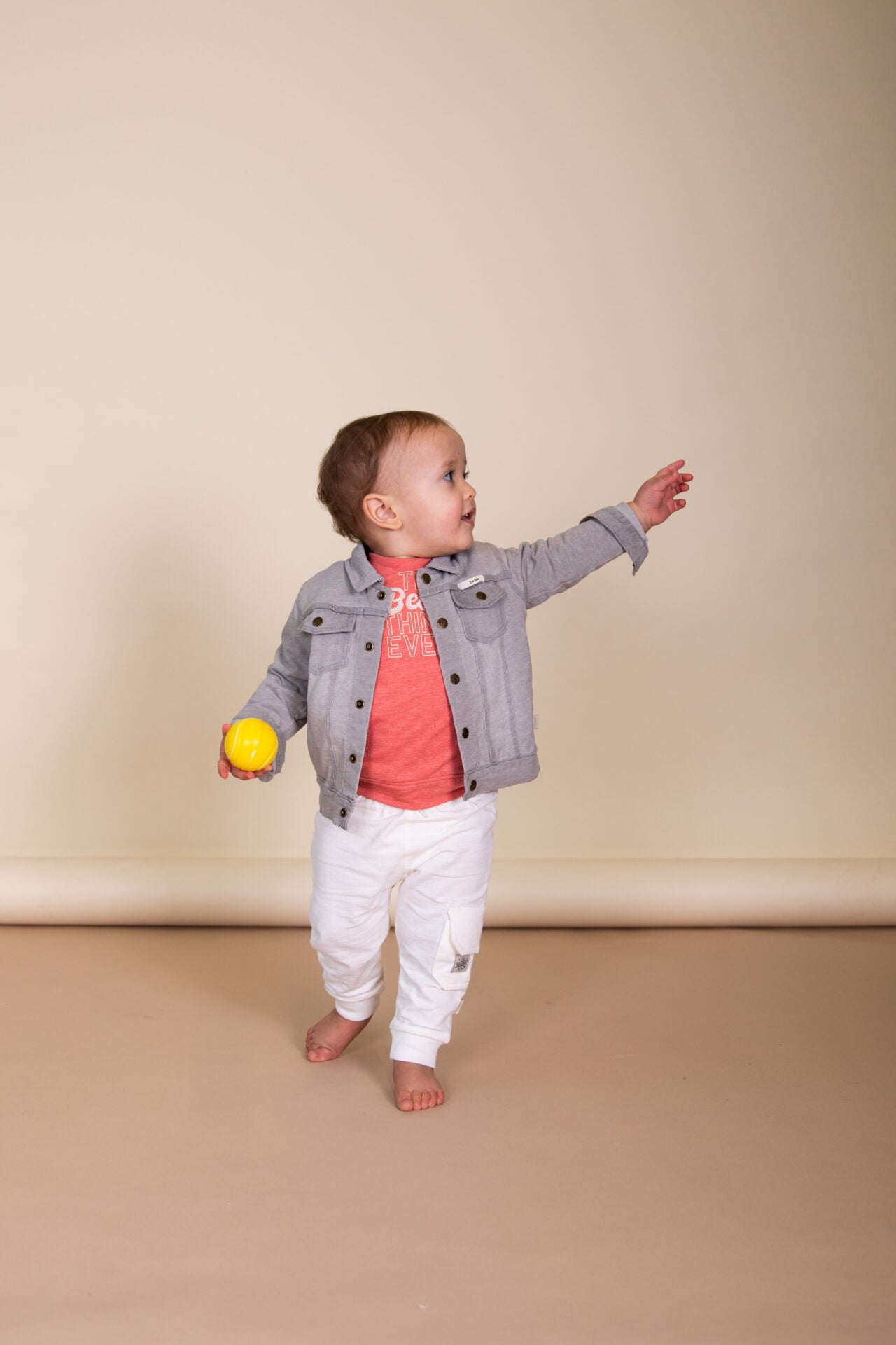 Grijze stonewashed vest