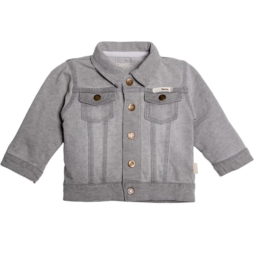 Grijze stonewashed vest