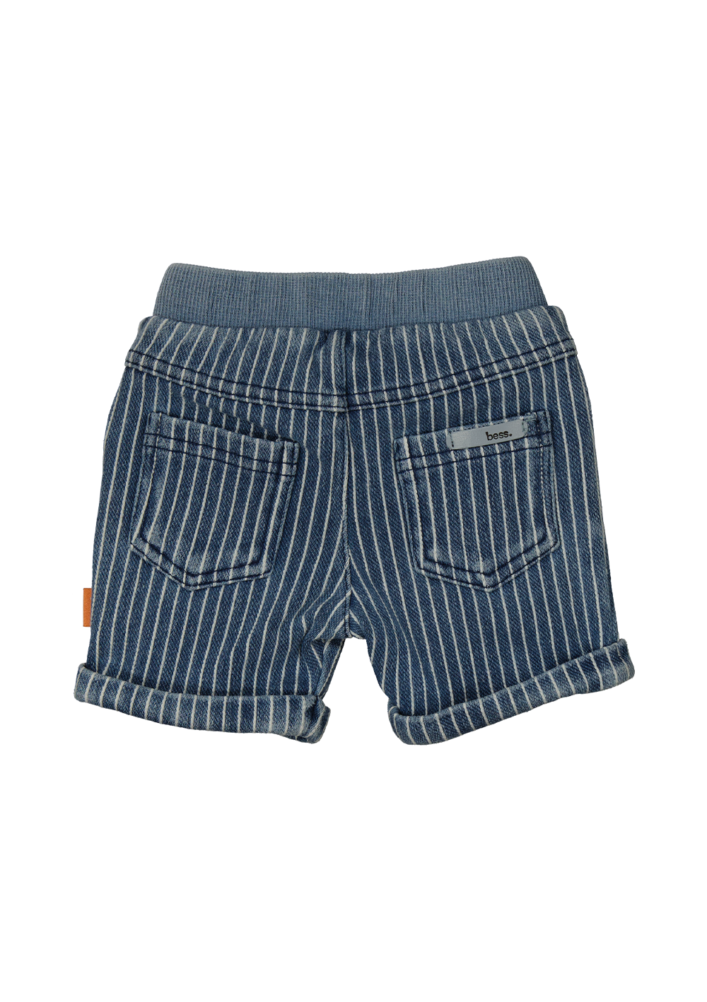 Gestreepte jeanskleuringe short