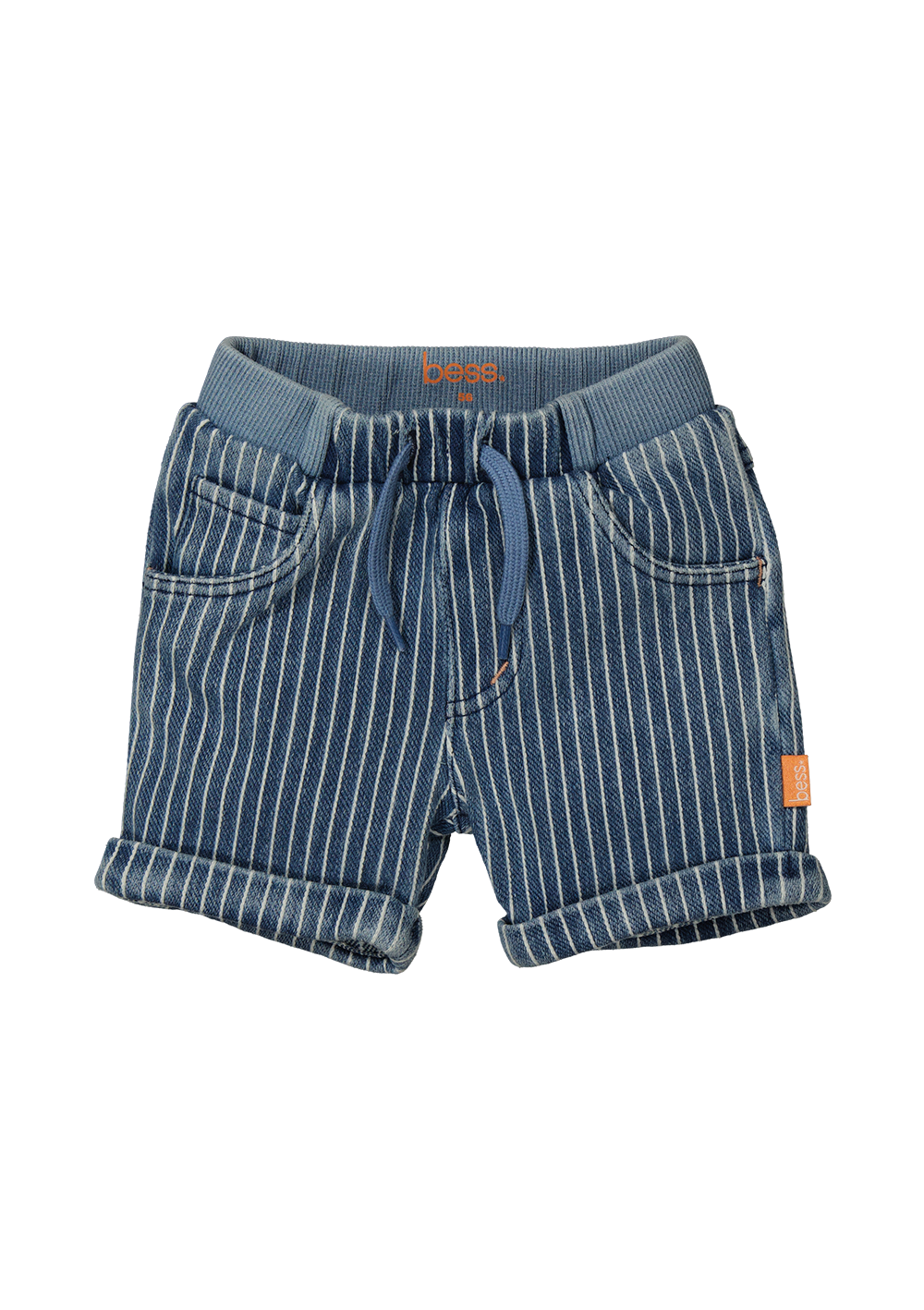 Gestreepte jeanskleuringe short