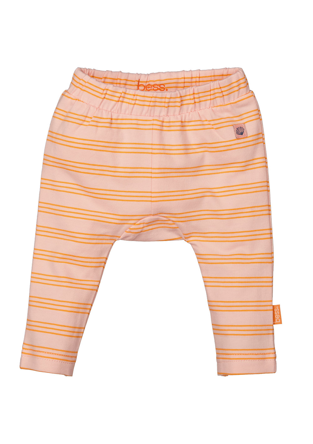 Gestreepte legging met roze en oranje