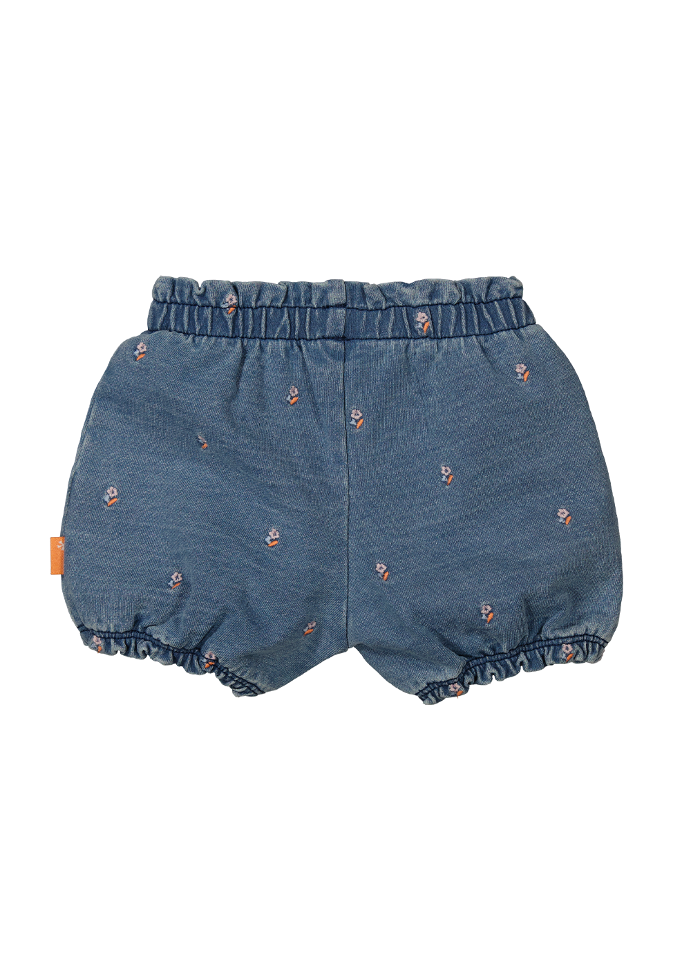Jeansshort met bloemetjes