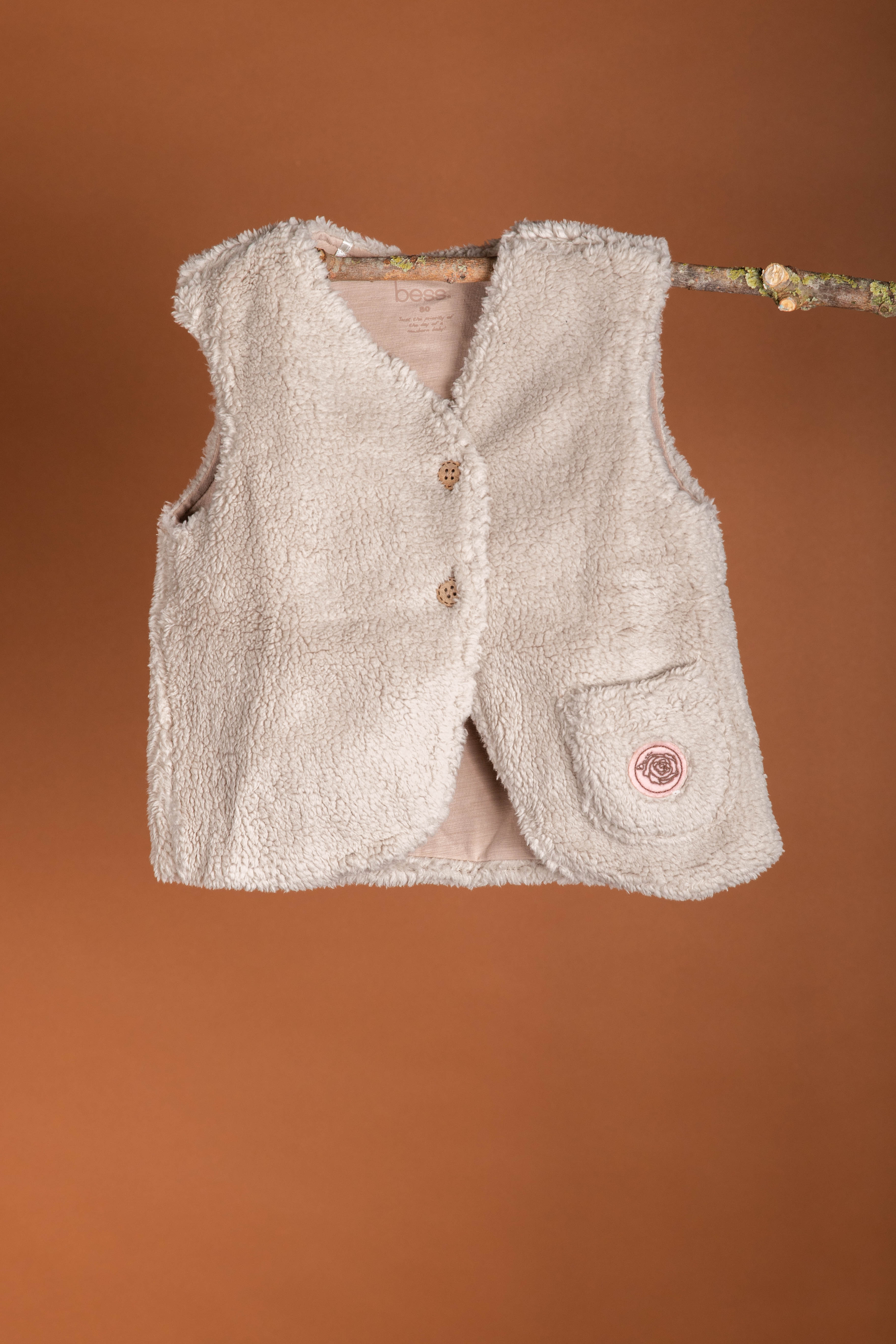 Teddy bodywarmer van BESS meisjes