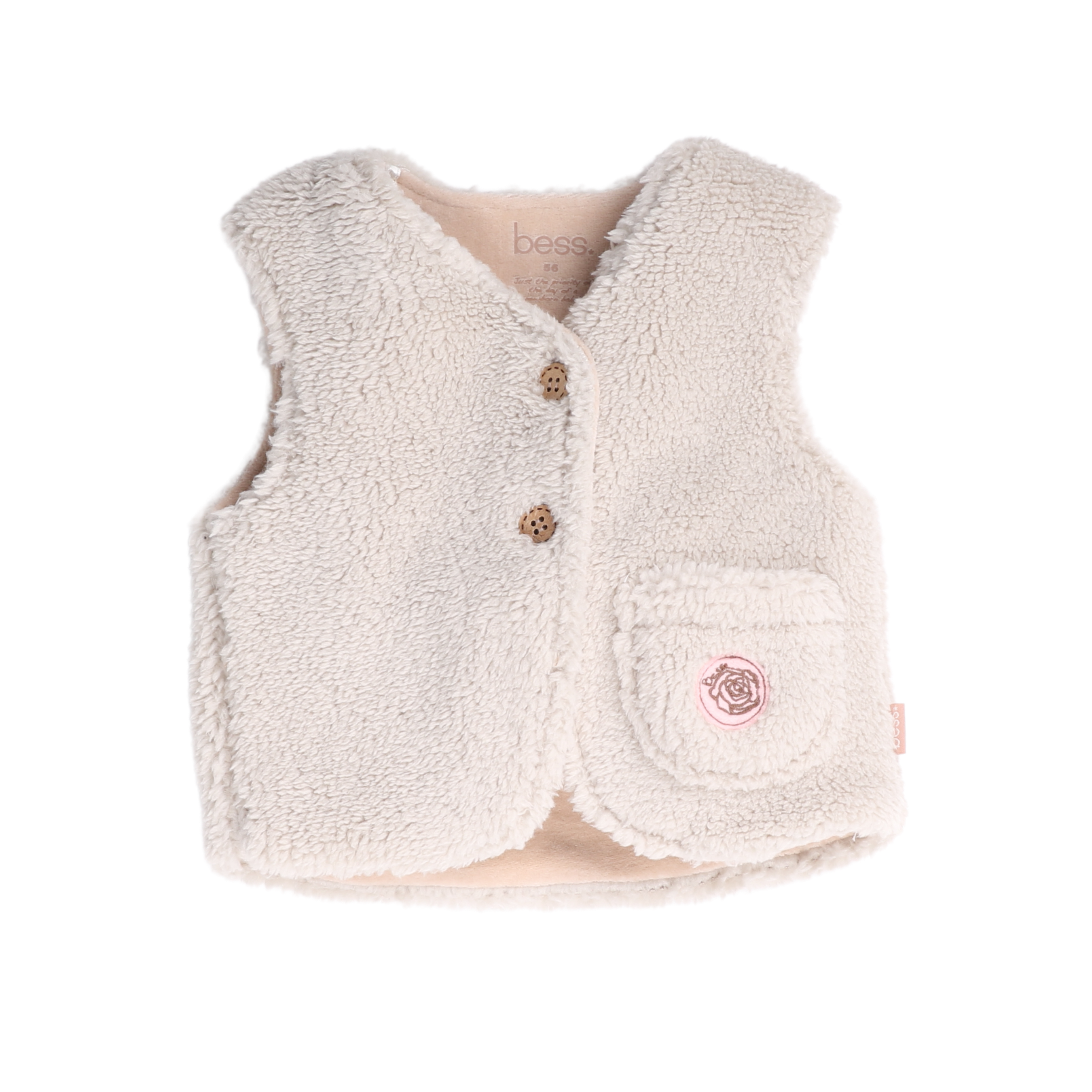 Teddy bodywarmer van BESS meisjes