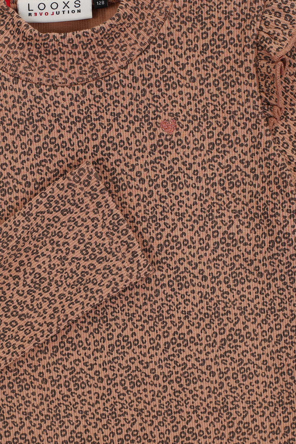 LOOXS Little Longsleeve rib jersey Mini Leopard