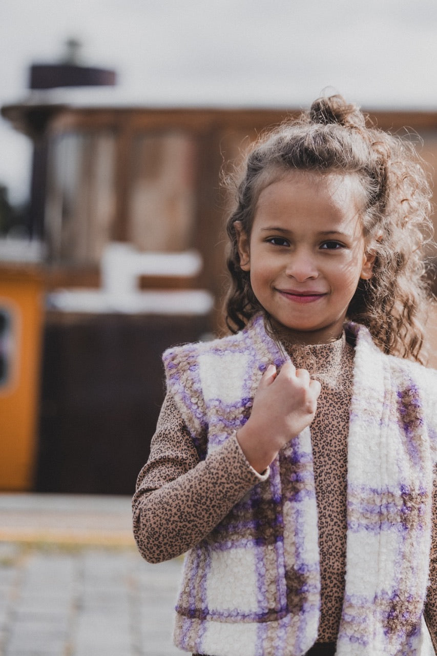 LOOXS Little Longsleeve rib jersey Mini Leopard