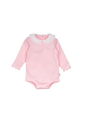 Schattige BESS Romper – Roze met Kraagje