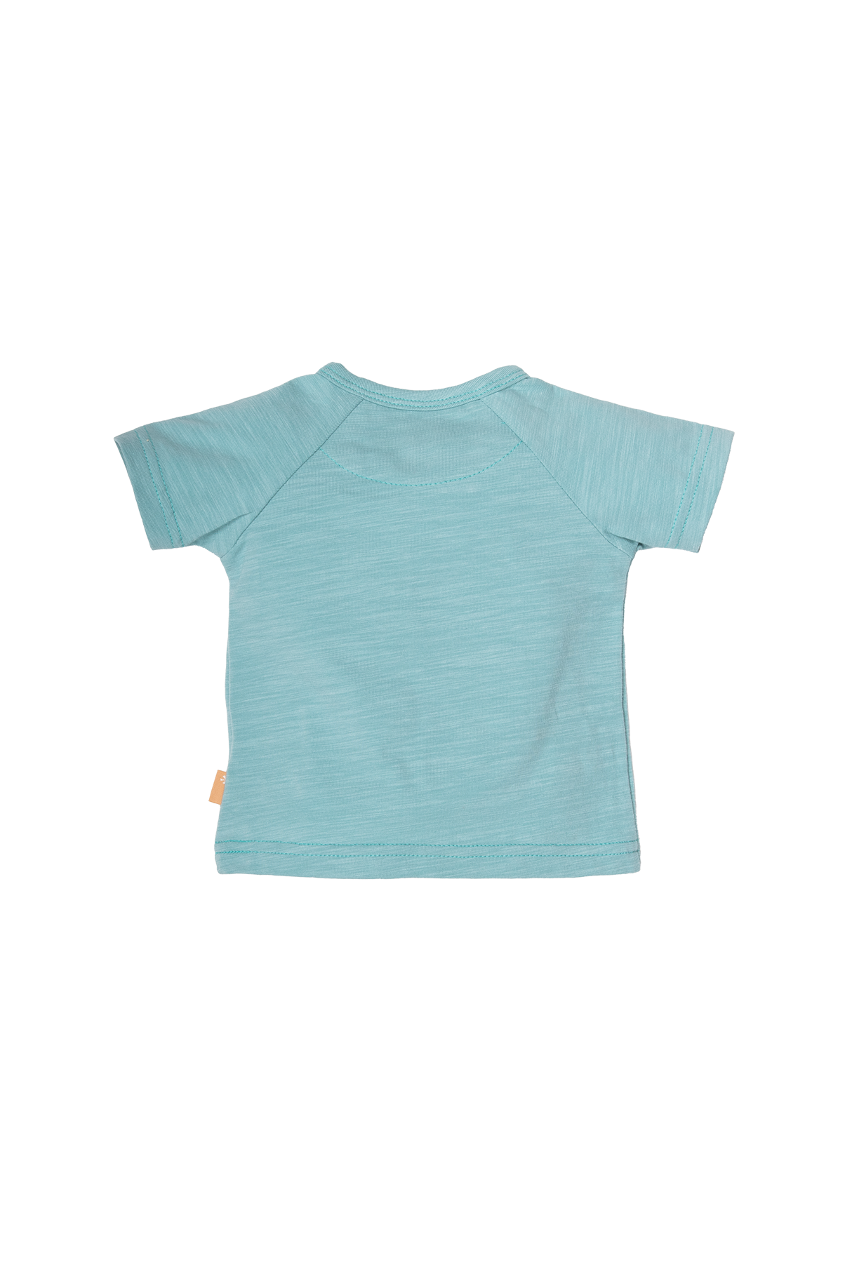 🧢T-shirt Pocket & Play – Zachtblauw met knoopje & zakje