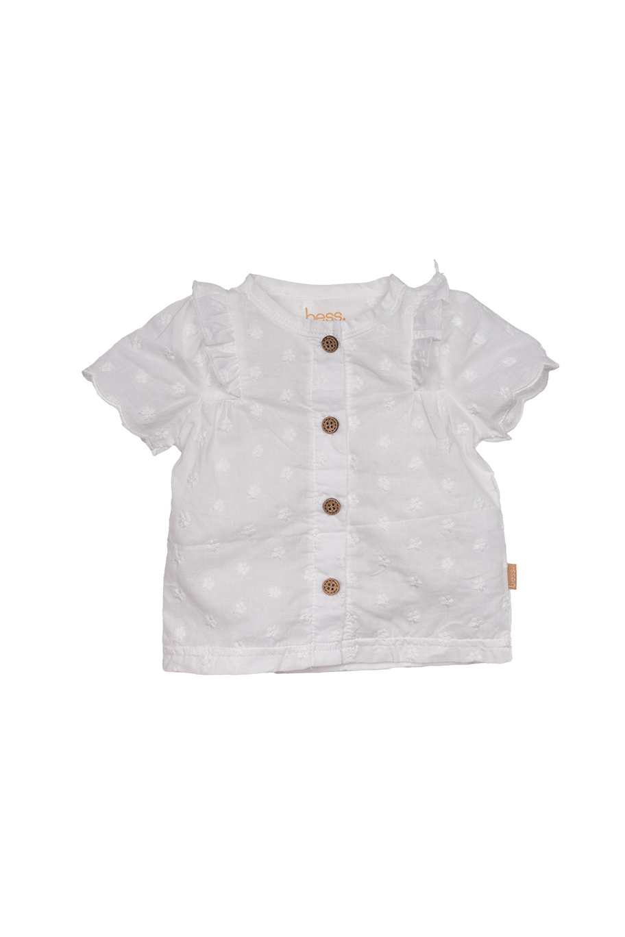 Blouse Summer Broderie – Witte elegantie met speelse ruffles 🌸