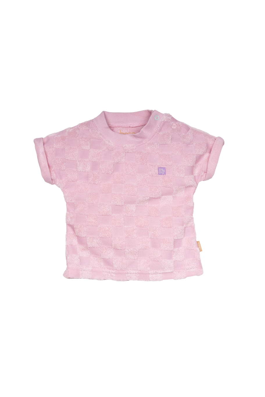 🍧Shirt Candy Check – Zachtroze badstof met speelse ruitjes 💗