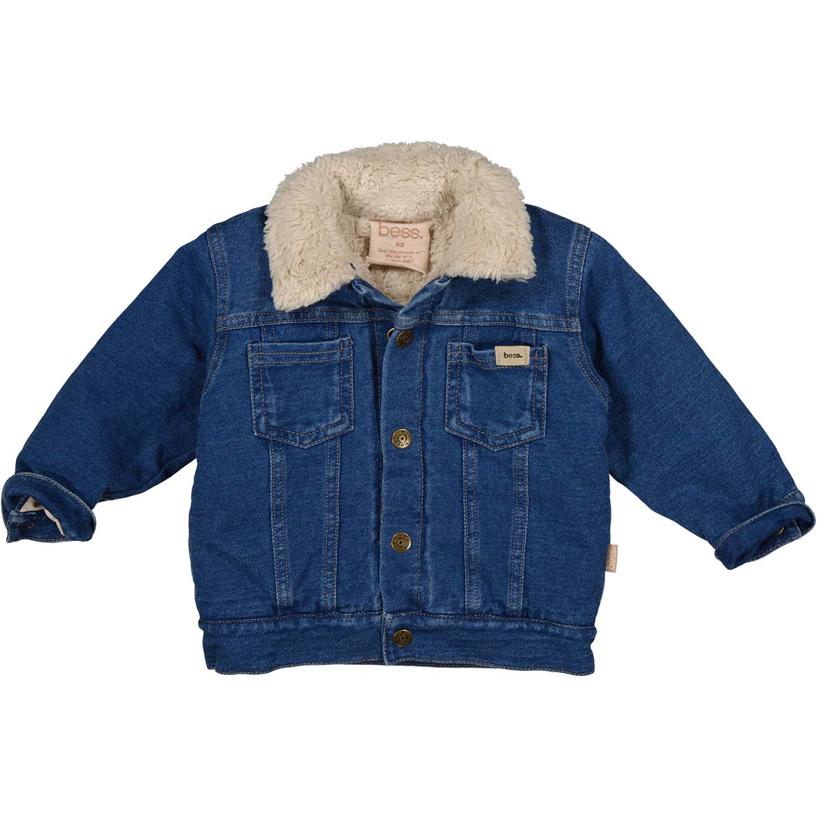 🧥 Denim Jacket met Teddyvoering – BESS