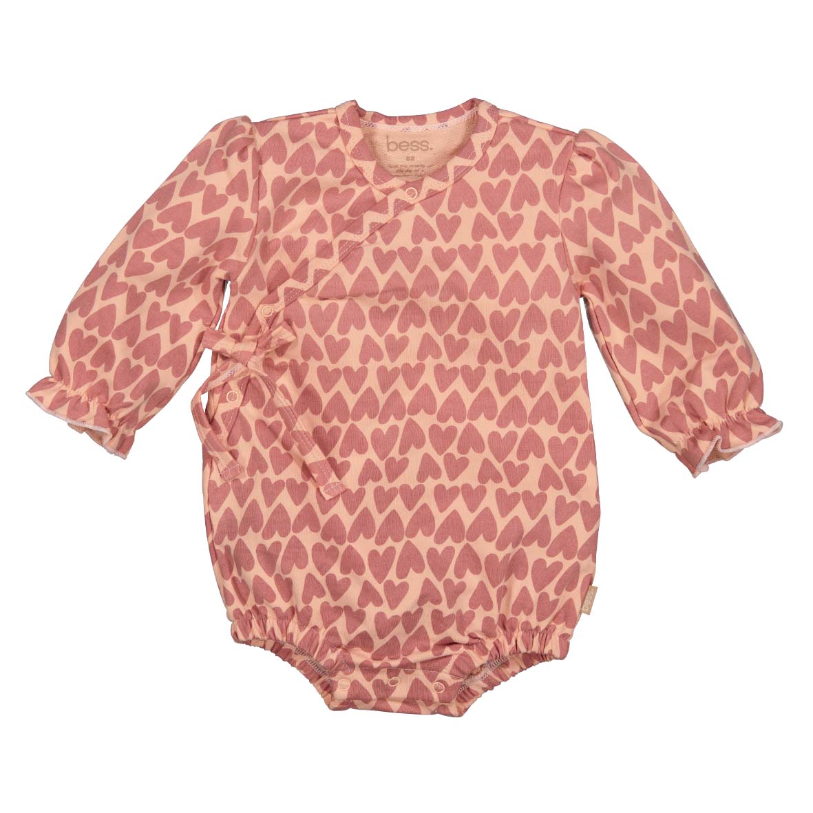 💕 Romper met hartjesprint en strikjes – BESS