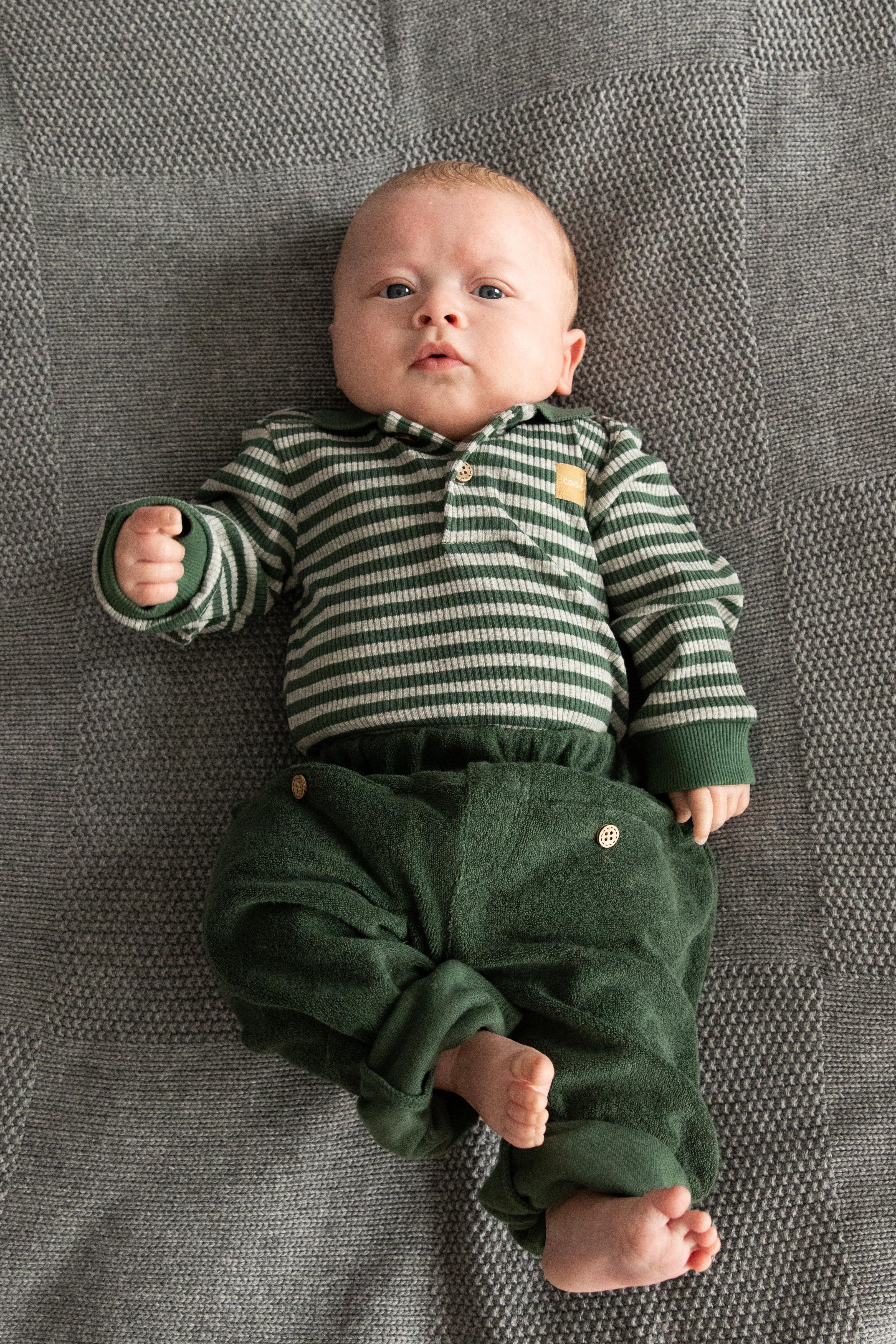 🌲 Donkergroen Teddy Joggingbroekje – Bess 🌲