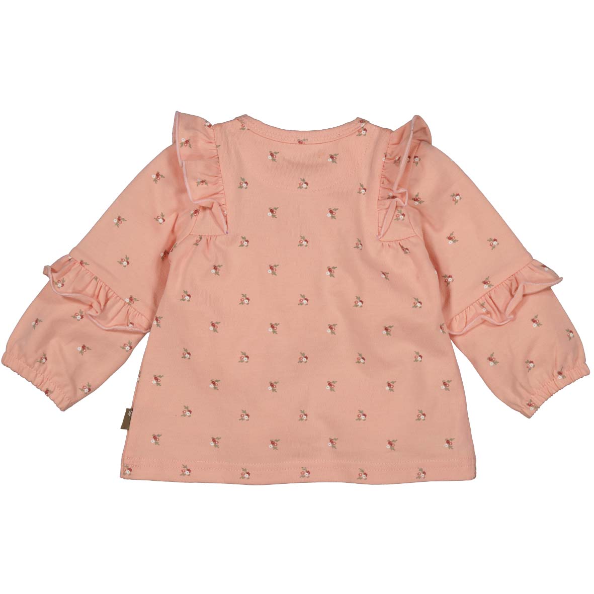 🌸 Roze Sweatshirt met Bloemetjes & Ruches – Bess 🌸