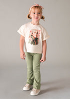 🌸 Boho Beauty T-shirt met Haarband – Zachte Zomerlook voor Kleine Dromers